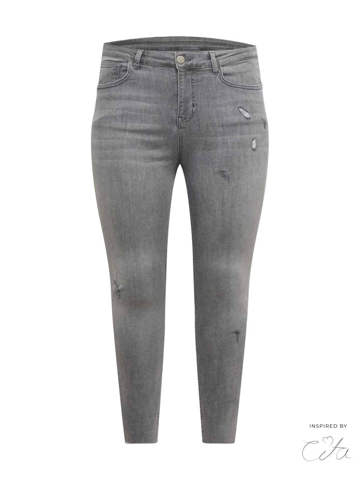 Guido Maria Kretschmer Curvy Jeans 'Cosette inspired by Cita' gri denim - Pled.ro