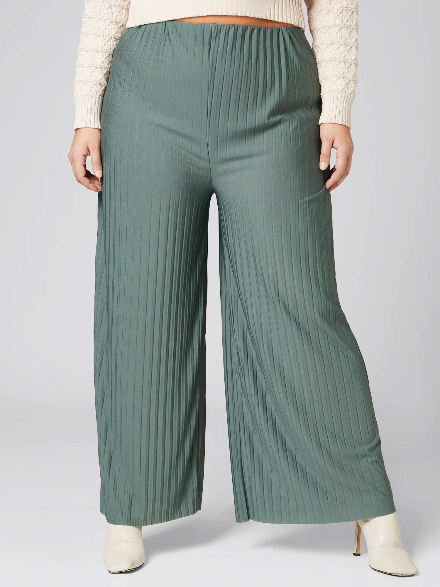 Guido Maria Kretschmer Curvy Pantaloni 'Saphia' verde smarald - Pled.ro