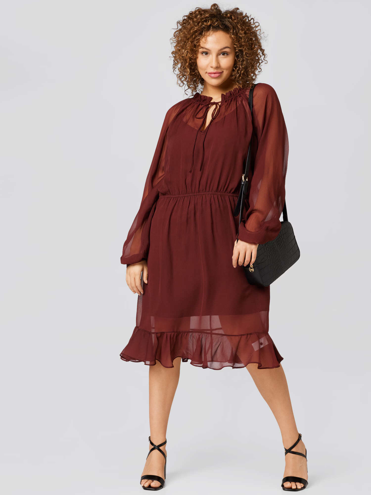 Guido Maria Kretschmer Curvy Rochie 'Abby' roșu bordeaux - Pled.ro