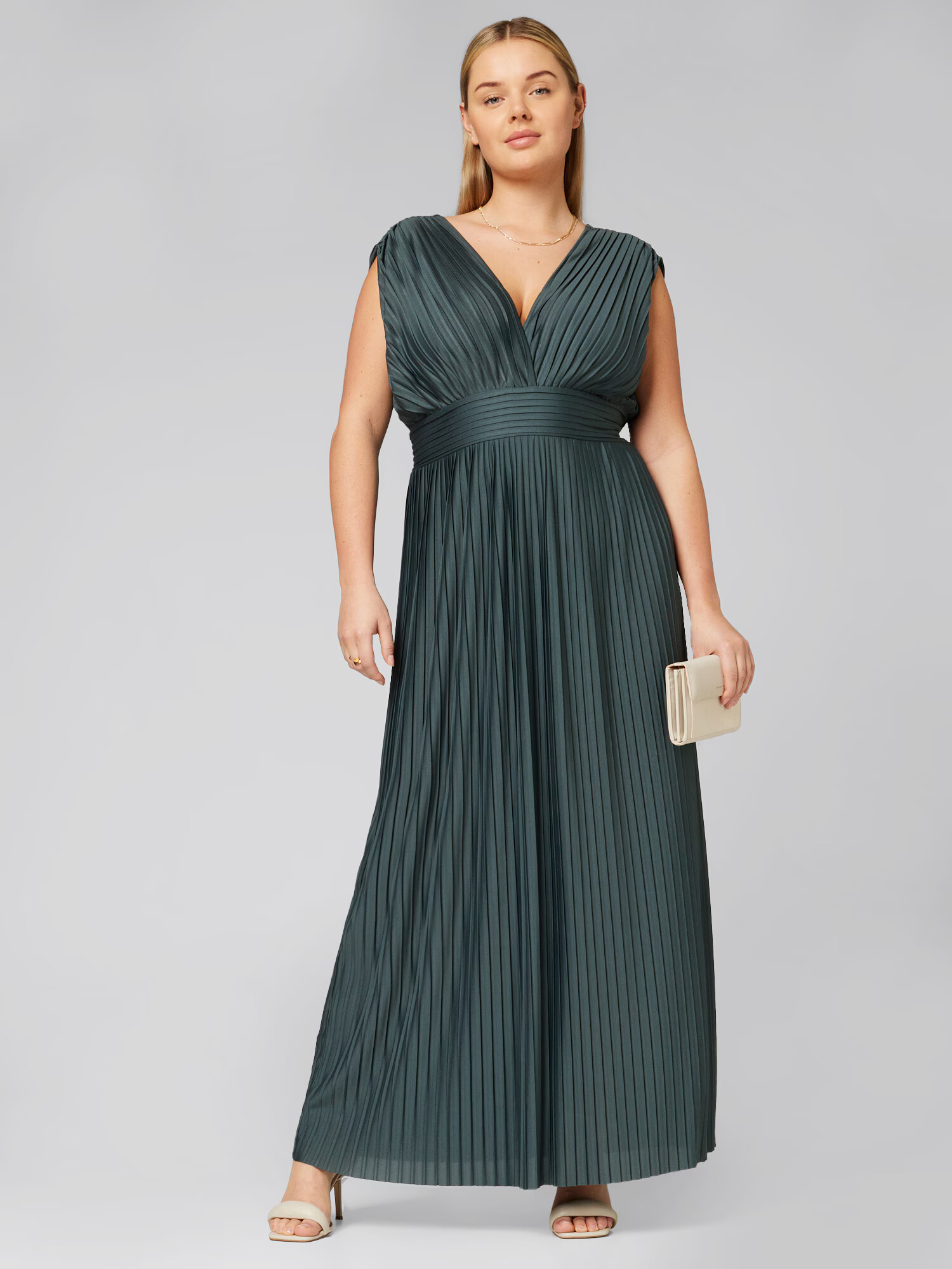 Guido Maria Kretschmer Curvy Rochie 'Linnea' verde pin - Pled.ro