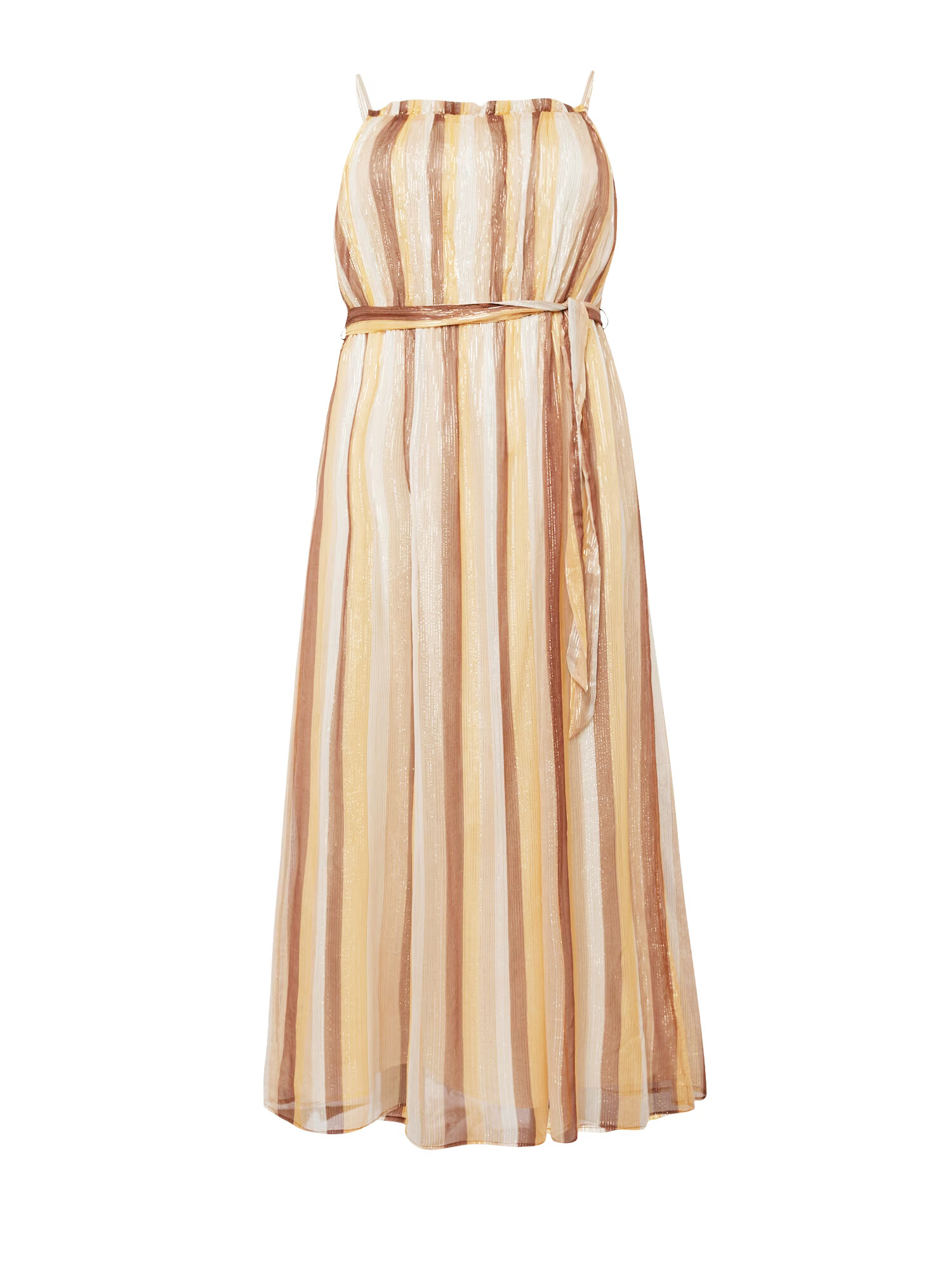 Guido Maria Kretschmer Curvy Rochie 'Valeria' crem / ecru / maro caramel / galben deschis - Pled.ro