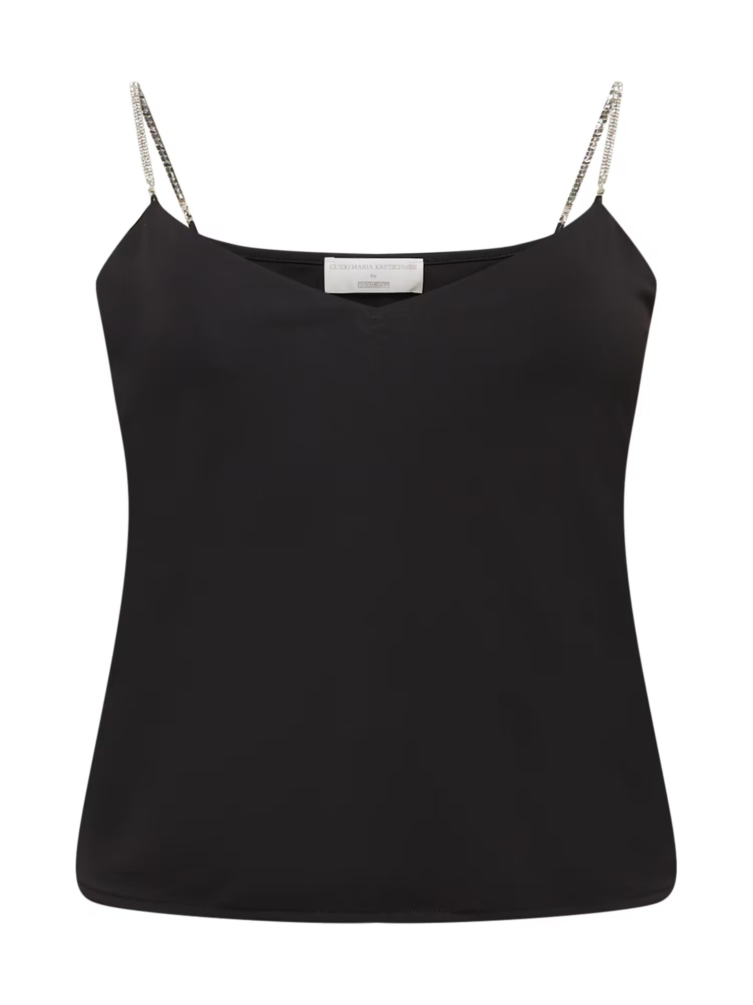 Guido Maria Kretschmer Curvy Top 'Emelie' negru / transparent - Pled.ro