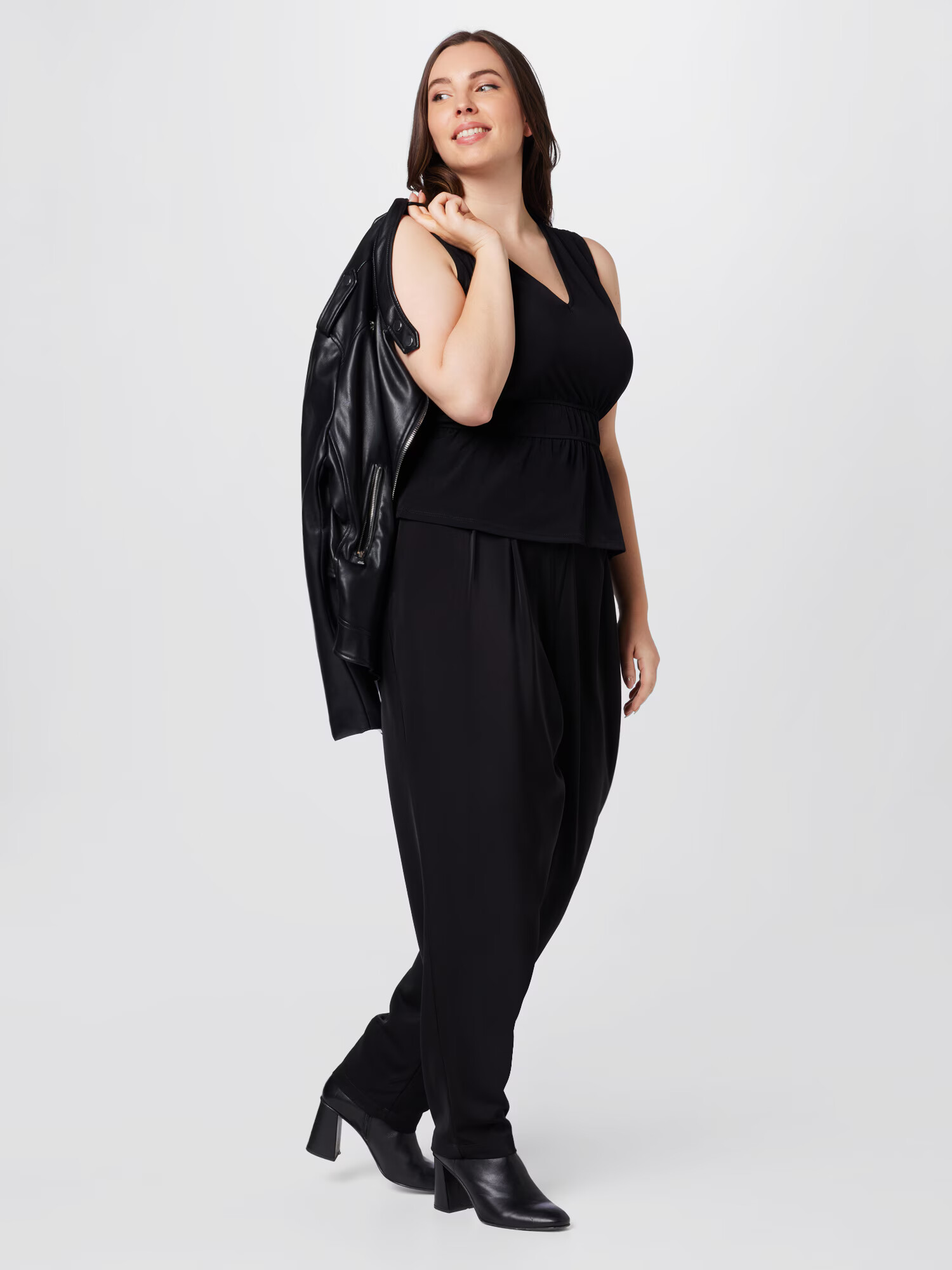 Guido Maria Kretschmer Curvy Top 'Enie' negru - Pled.ro