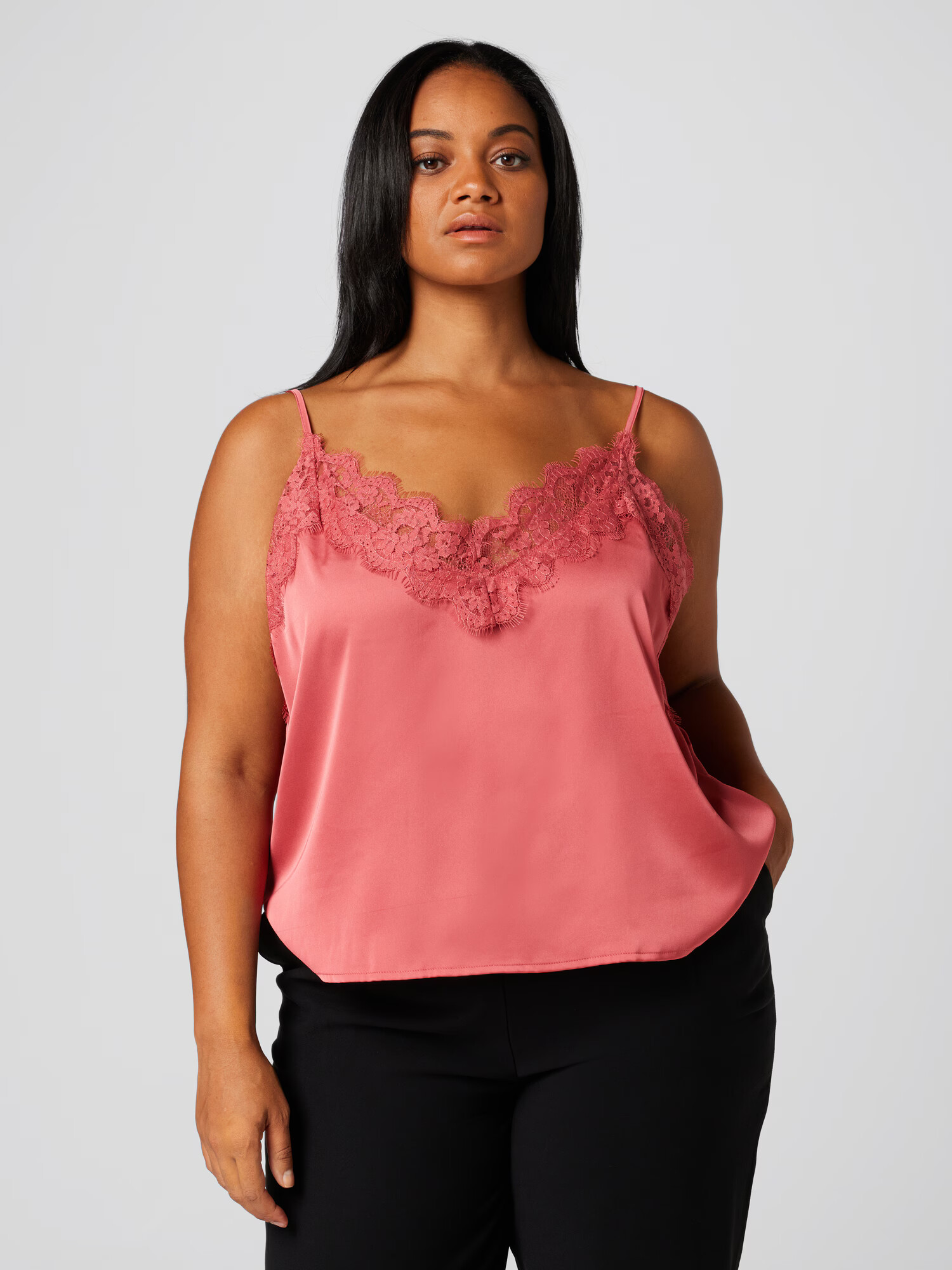 Guido Maria Kretschmer Curvy Collection Top 'Lynn' roșu deschis - Pled.ro