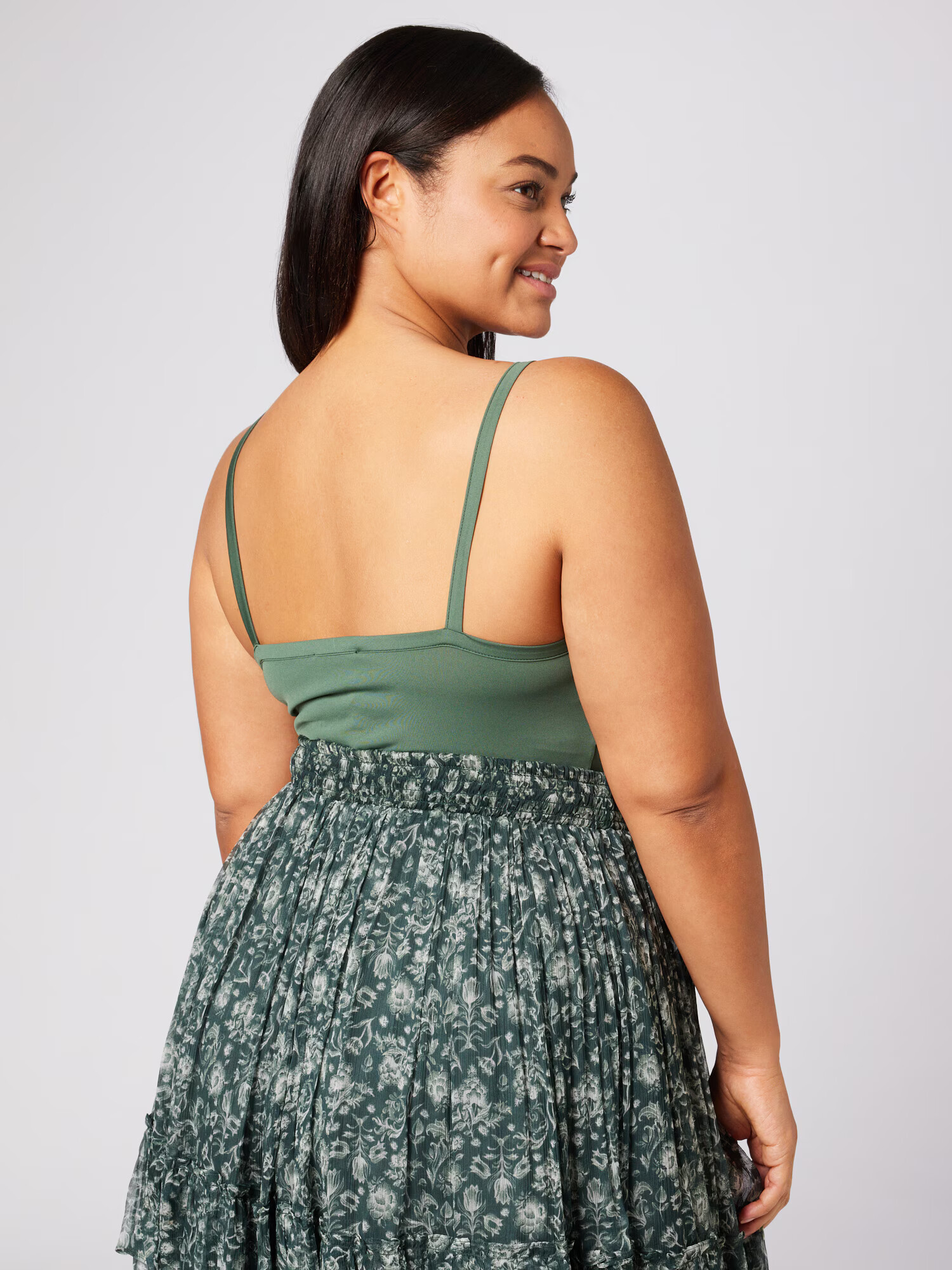 Guido Maria Kretschmer Curvy Top 'Rosie' verde smarald - Pled.ro