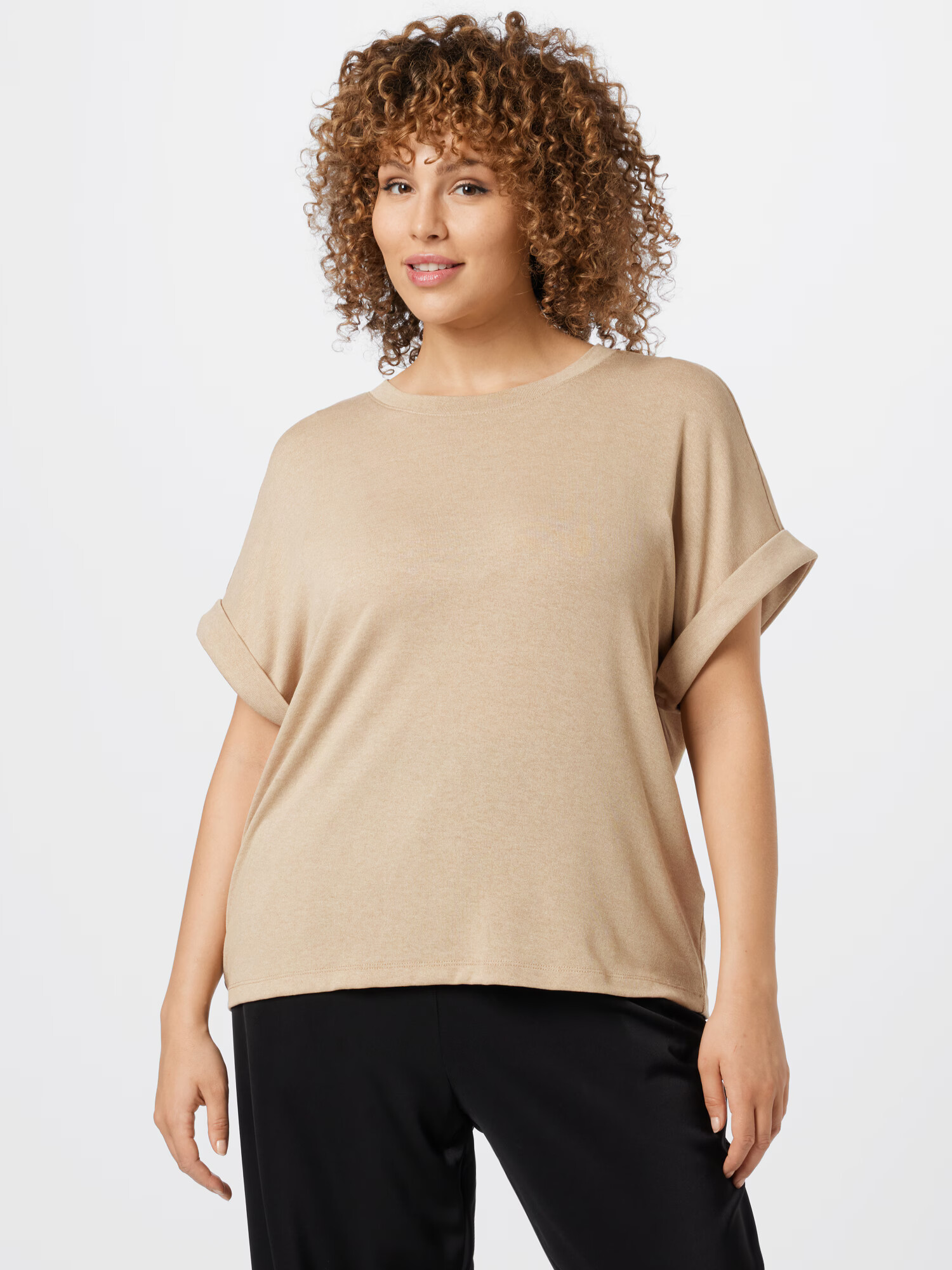 Guido Maria Kretschmer Curvy Collection Tricou 'Duana' bej închis - Pled.ro