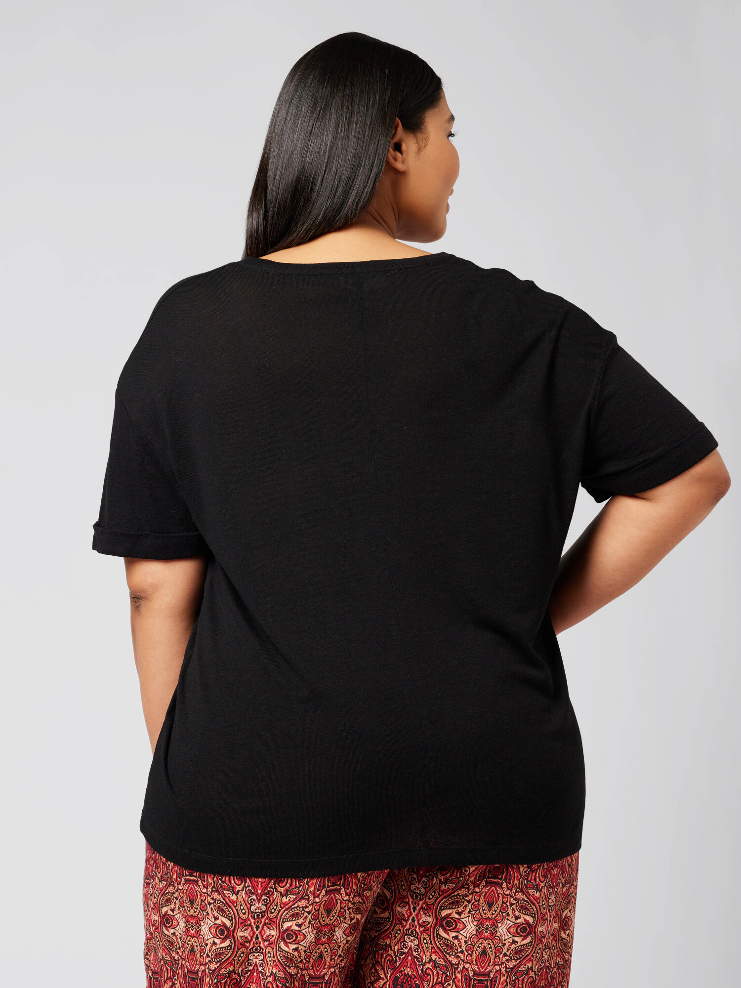 Guido Maria Kretschmer Curvy Tricou 'Elanor' negru - Pled.ro