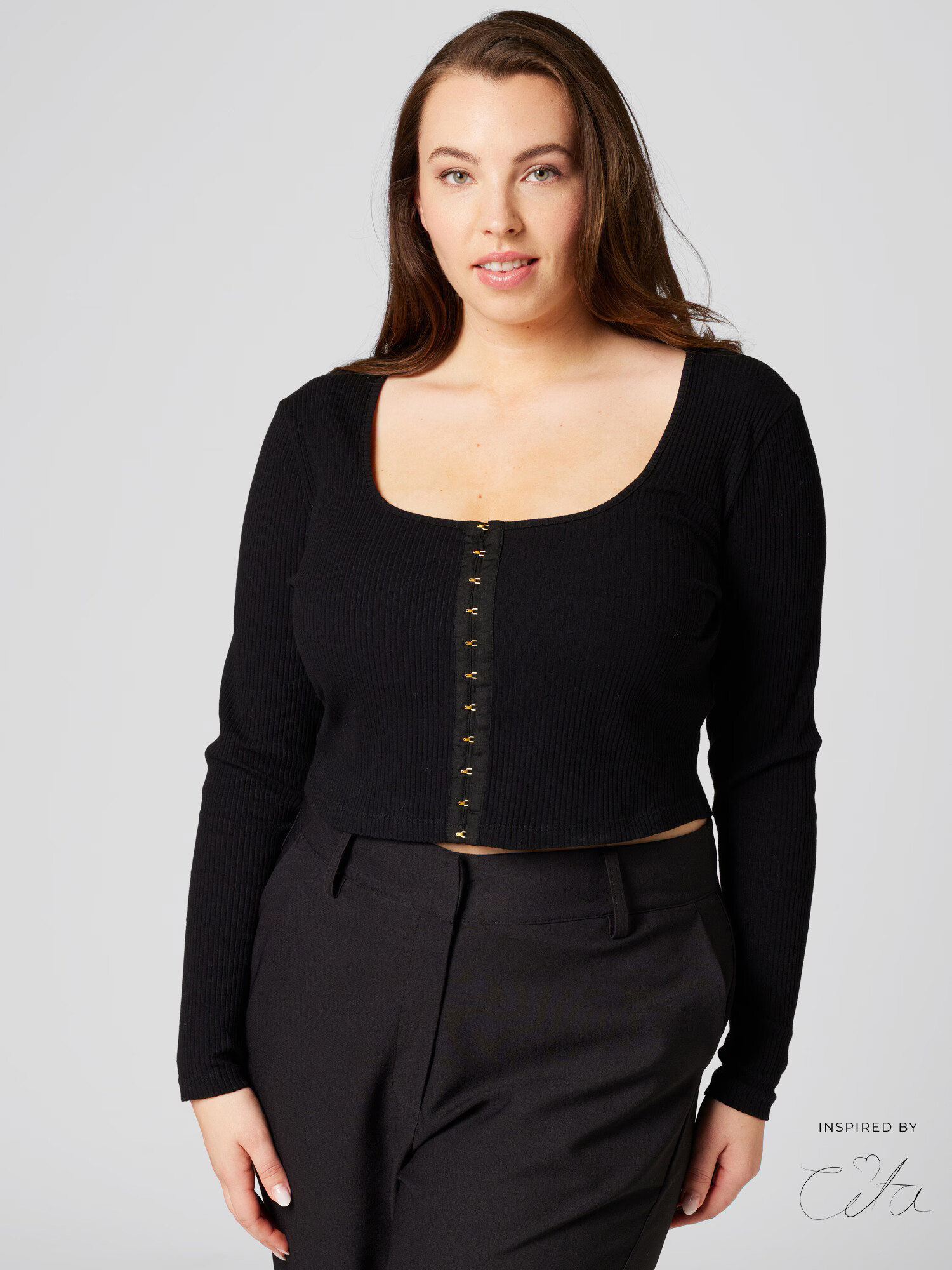 Guido Maria Kretschmer Curvy Tricou 'Leah' negru - Pled.ro