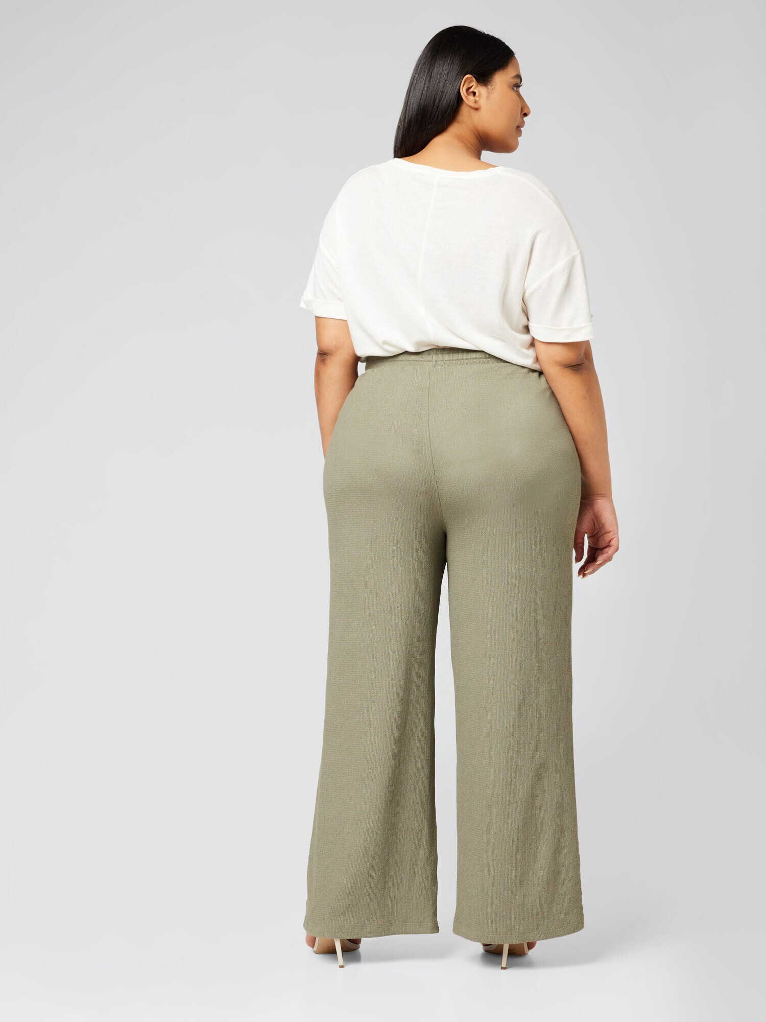 Guido Maria Kretschmer Curvy Pantaloni 'Ines' kaki - Pled.ro