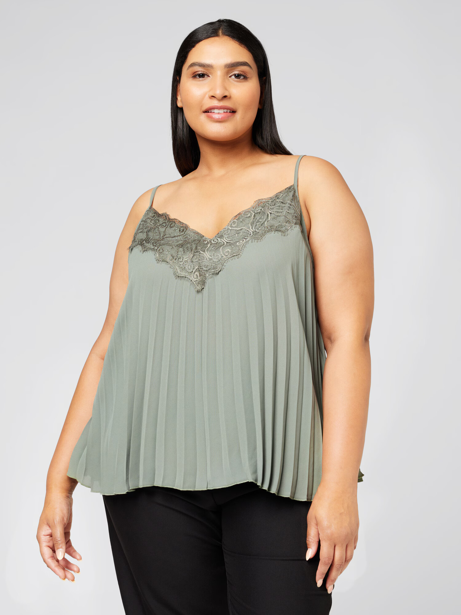 Guido Maria Kretschmer Curvy Top 'Henrieke' verde - Pled.ro