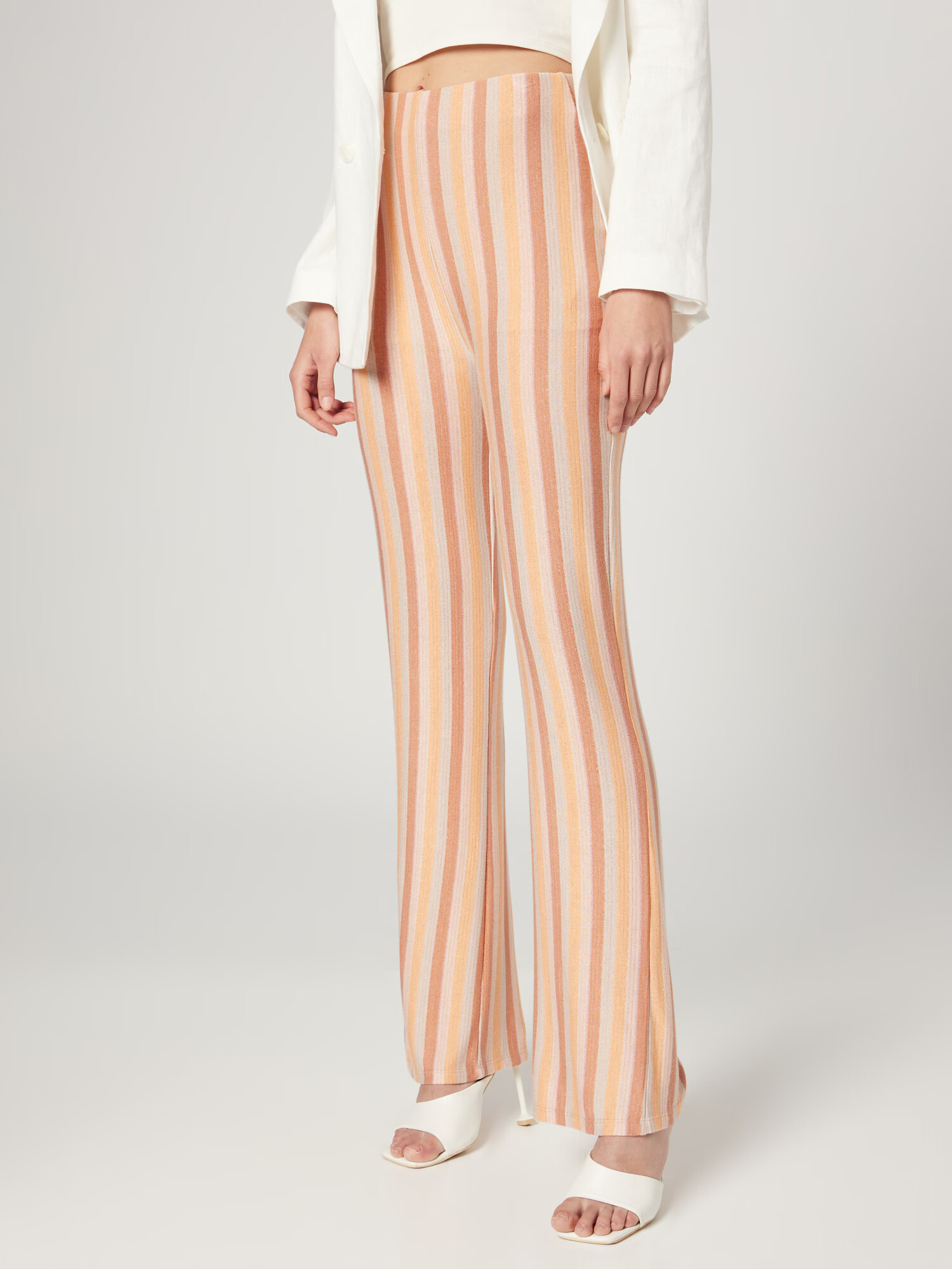 Guido Maria Kretschmer Women Pantaloni maro caramel / portocaliu pastel / portocaliu deschis - Pled.ro