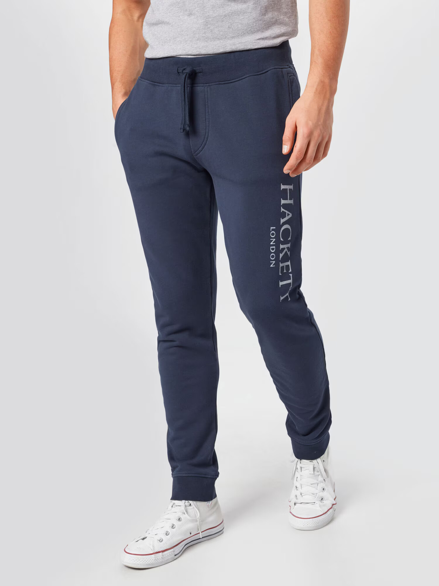 Hackett London Pantaloni bleumarin / alb - Pled.ro