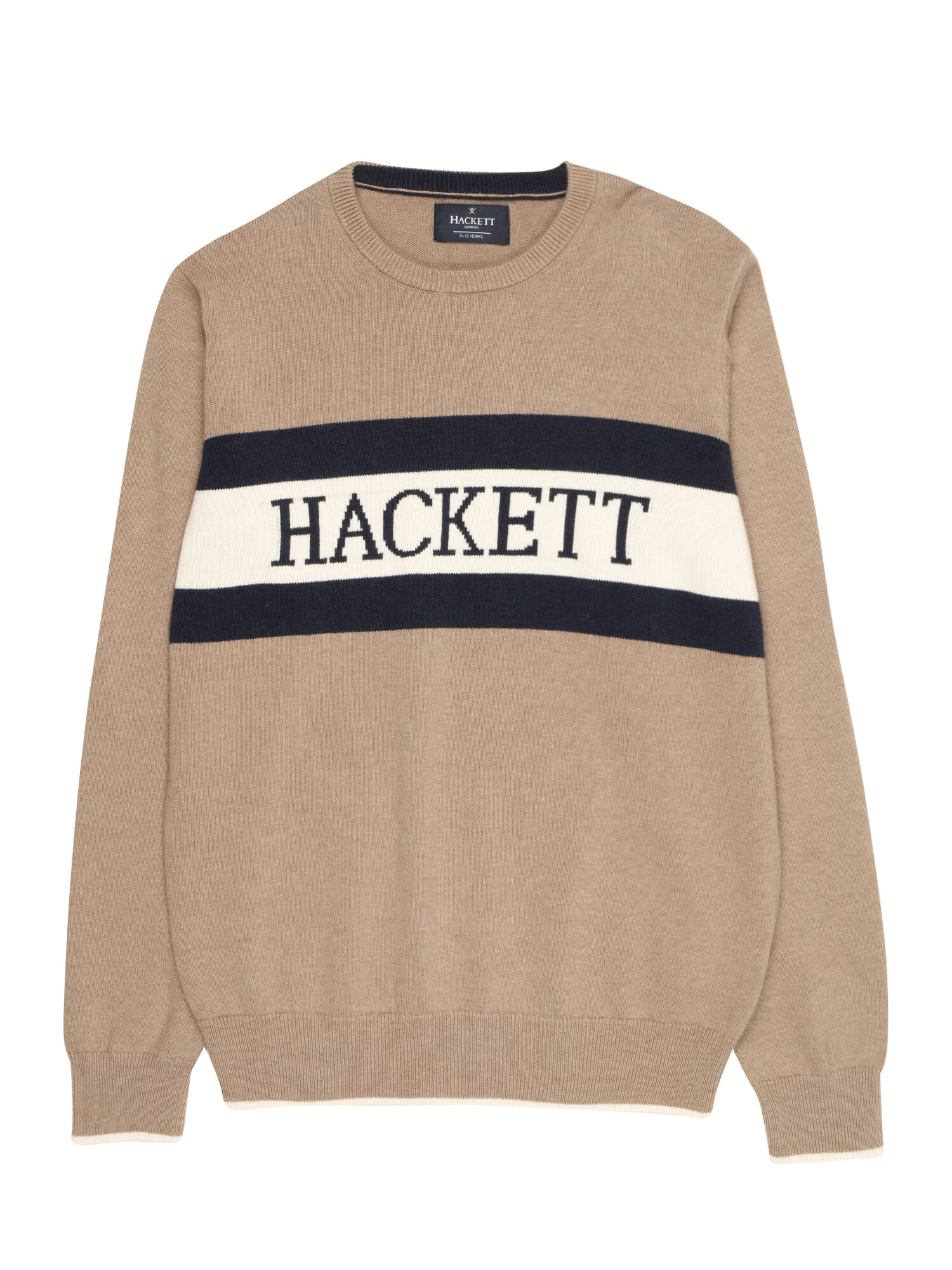 Hackett London Pulover bej amestecat / negru / alb - Pled.ro