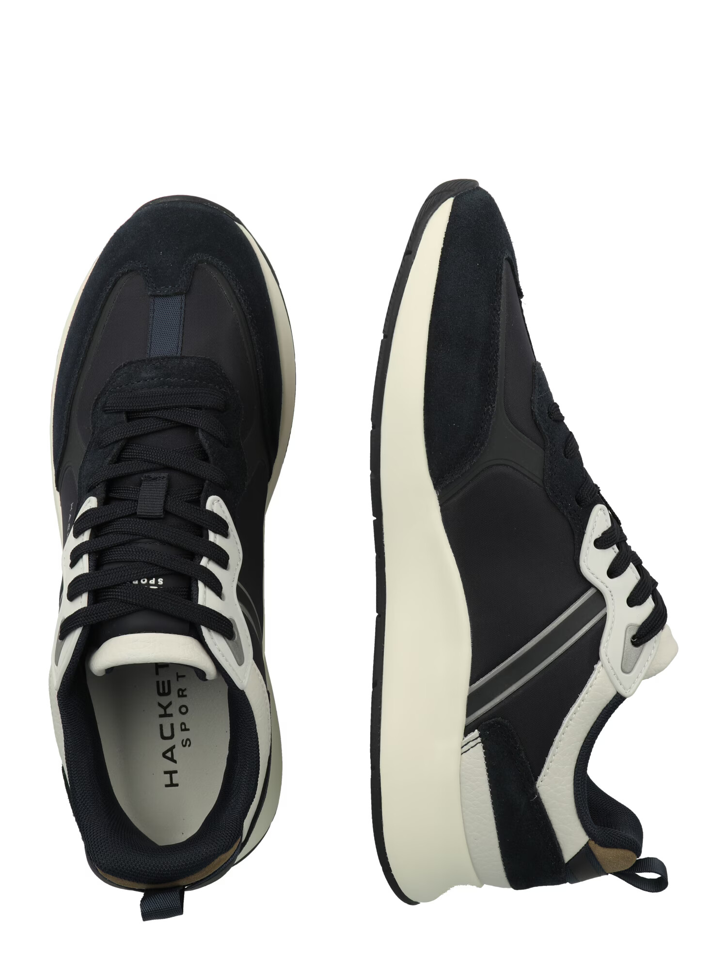 Hackett London Sneaker low albastru marin / maro deschis / gri argintiu / alb - Pled.ro