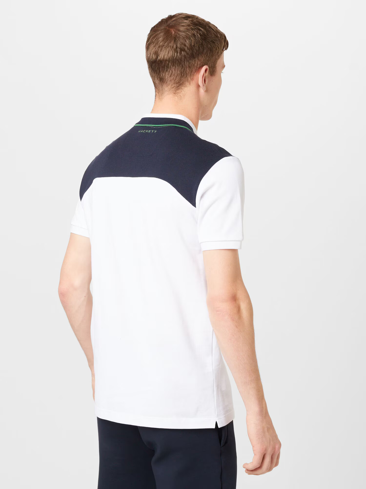 Hackett London Tricou bleumarin / verde / alb - Pled.ro