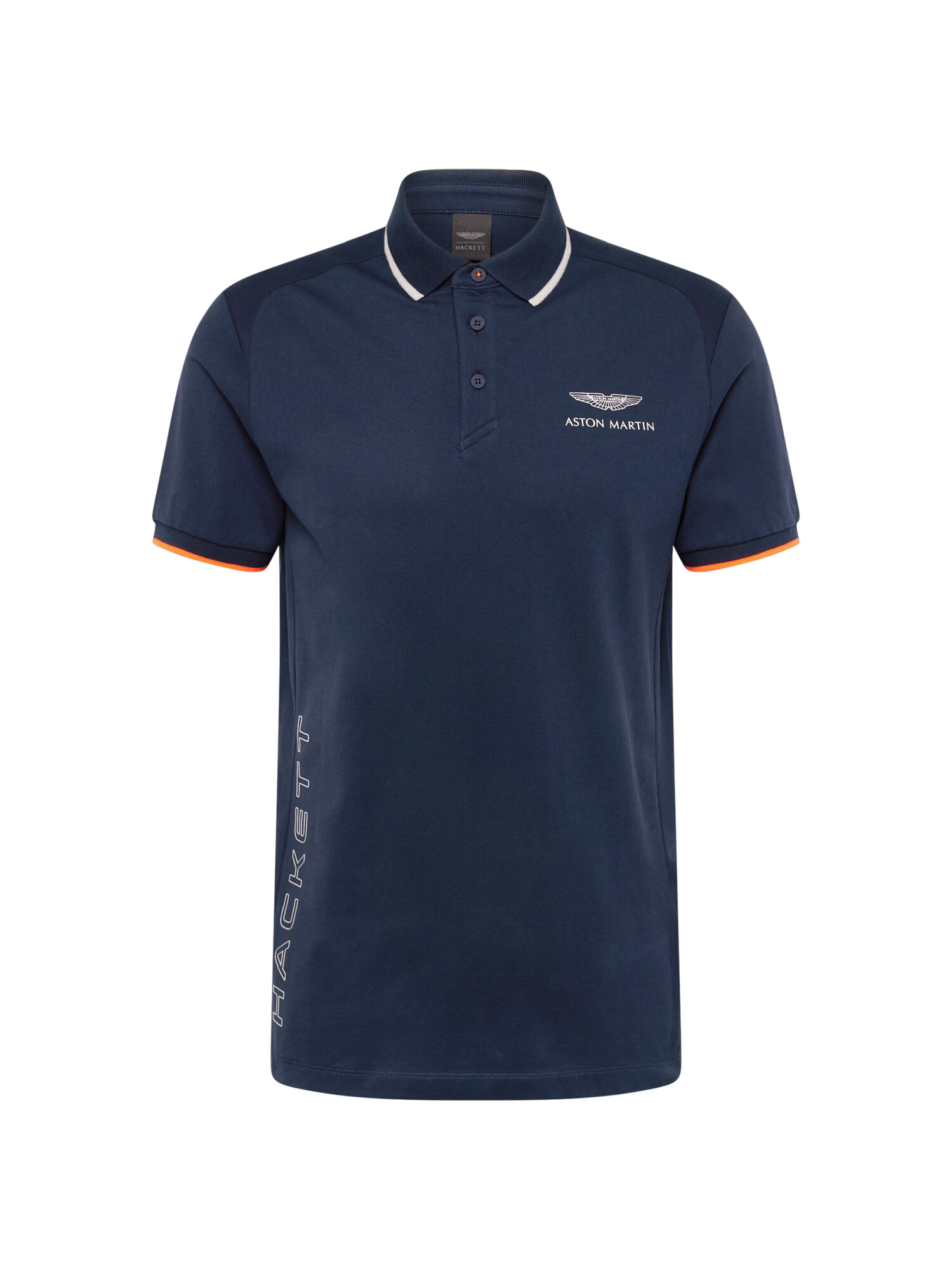 Hackett London Tricou 'SPEEDMASTER' bleumarin / portocaliu / alb - Pled.ro