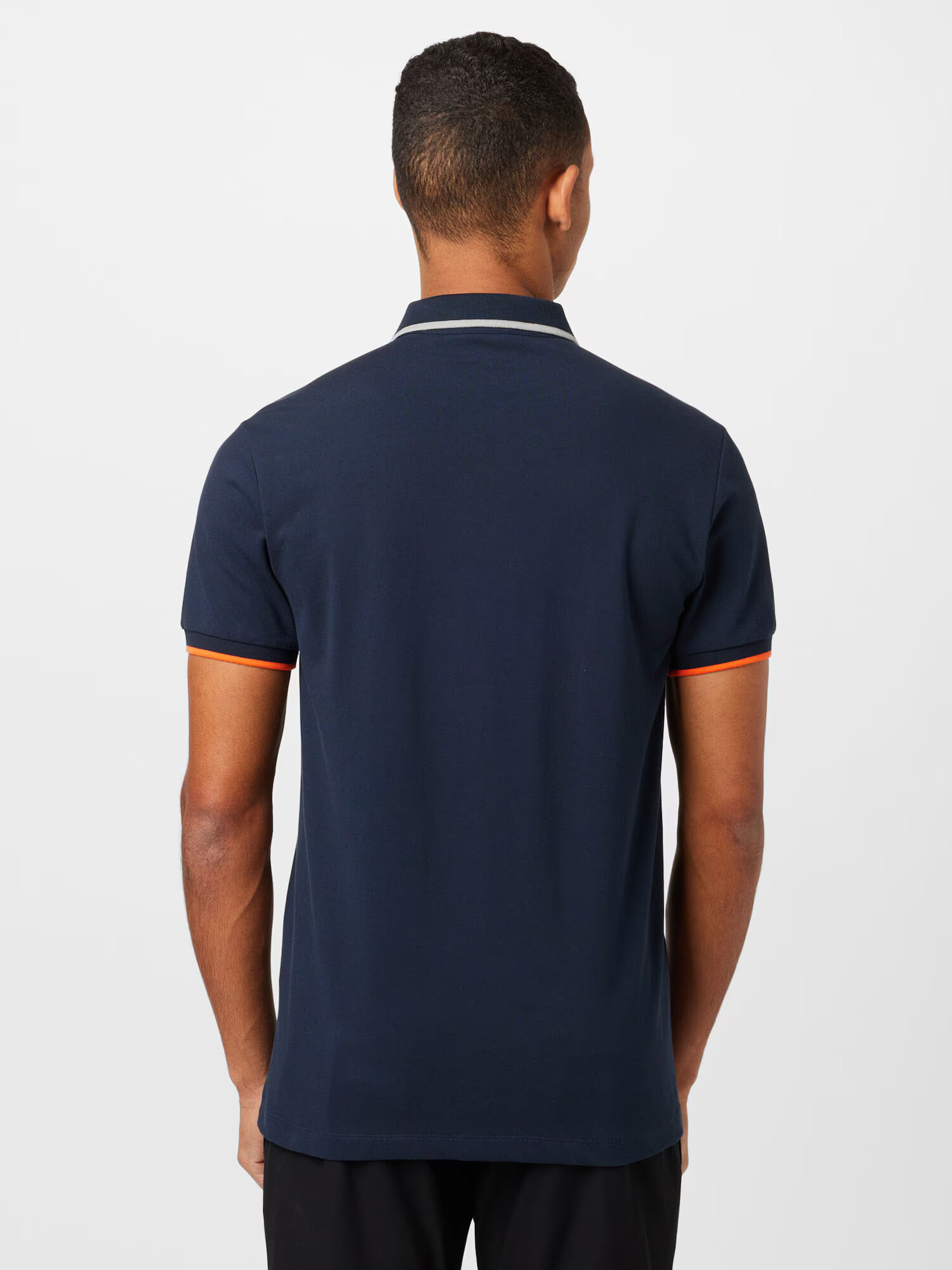 Hackett London Tricou 'SPEEDMASTER' bleumarin / portocaliu / alb - Pled.ro