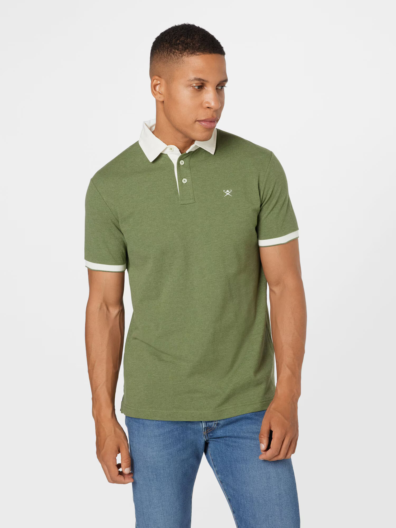 Hackett London Tricou 'WOVEN' oliv - Pled.ro