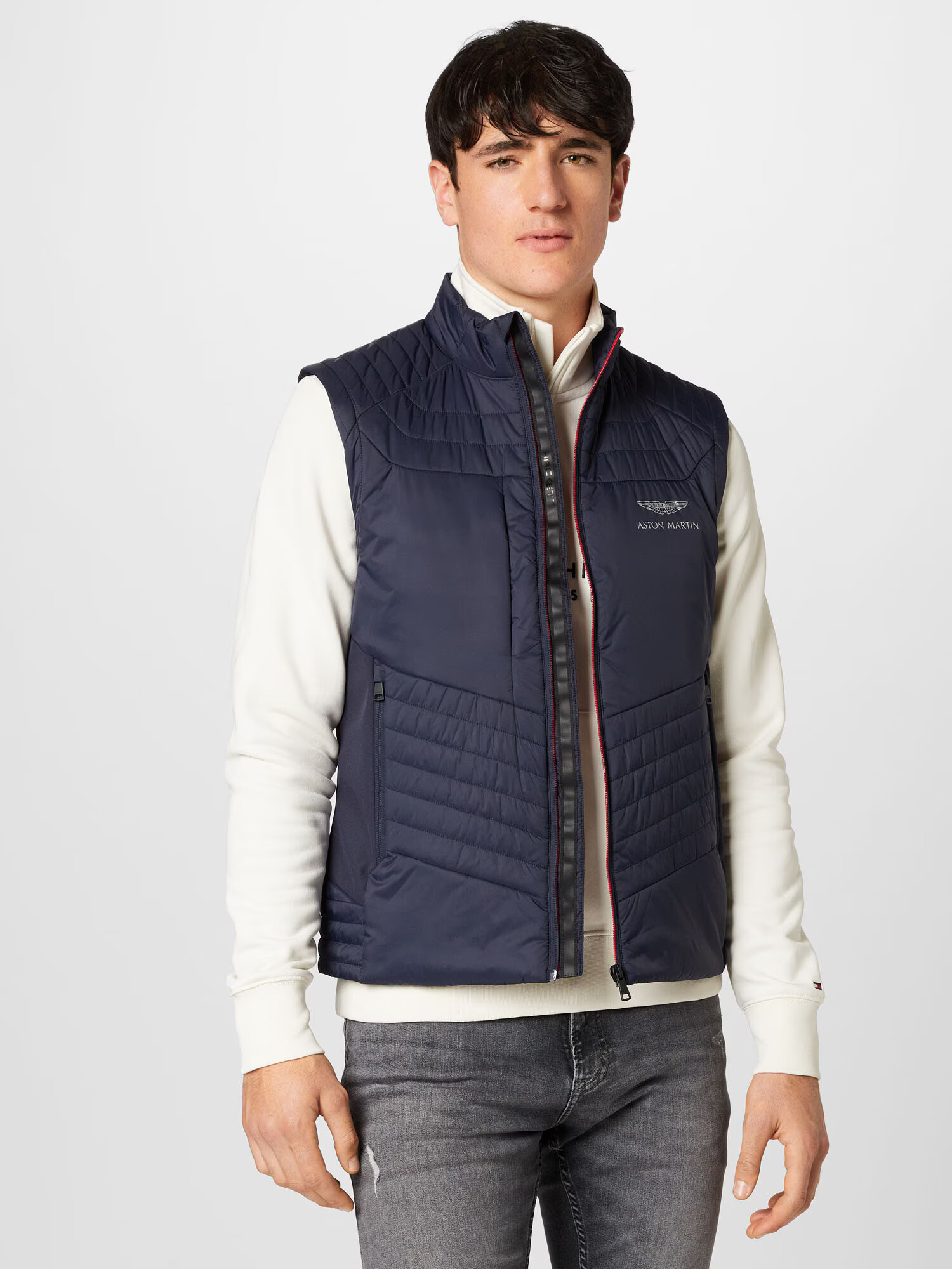 Hackett London Vestă bleumarin / alb - Pled.ro