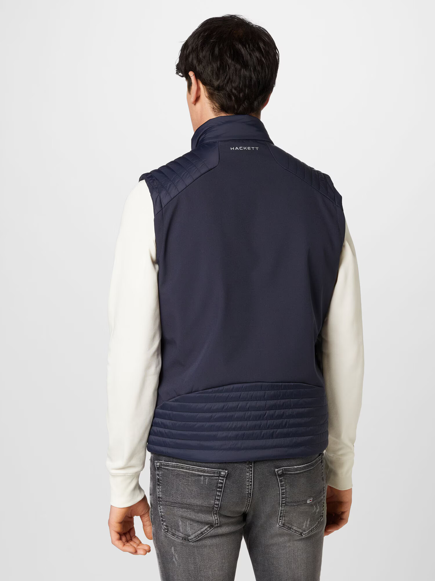 Hackett London Vestă bleumarin / alb - Pled.ro