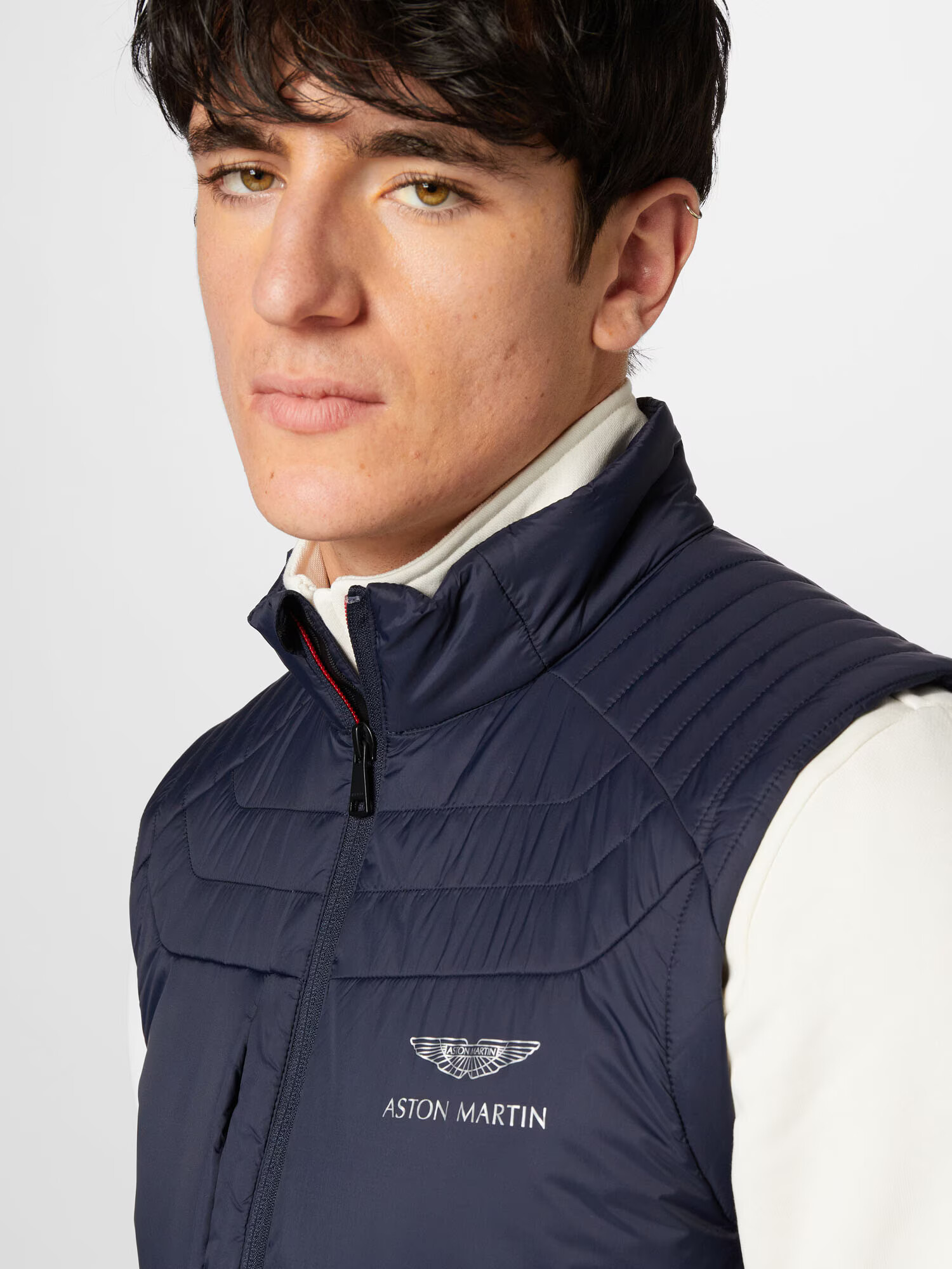 Hackett London Vestă bleumarin / alb - Pled.ro