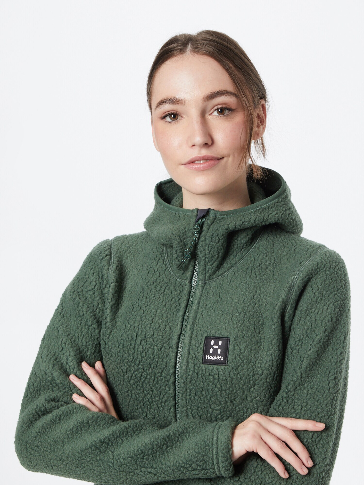 Haglöfs Jachetă fleece funcțională 'Pile' verde închis / negru / alb - Pled.ro