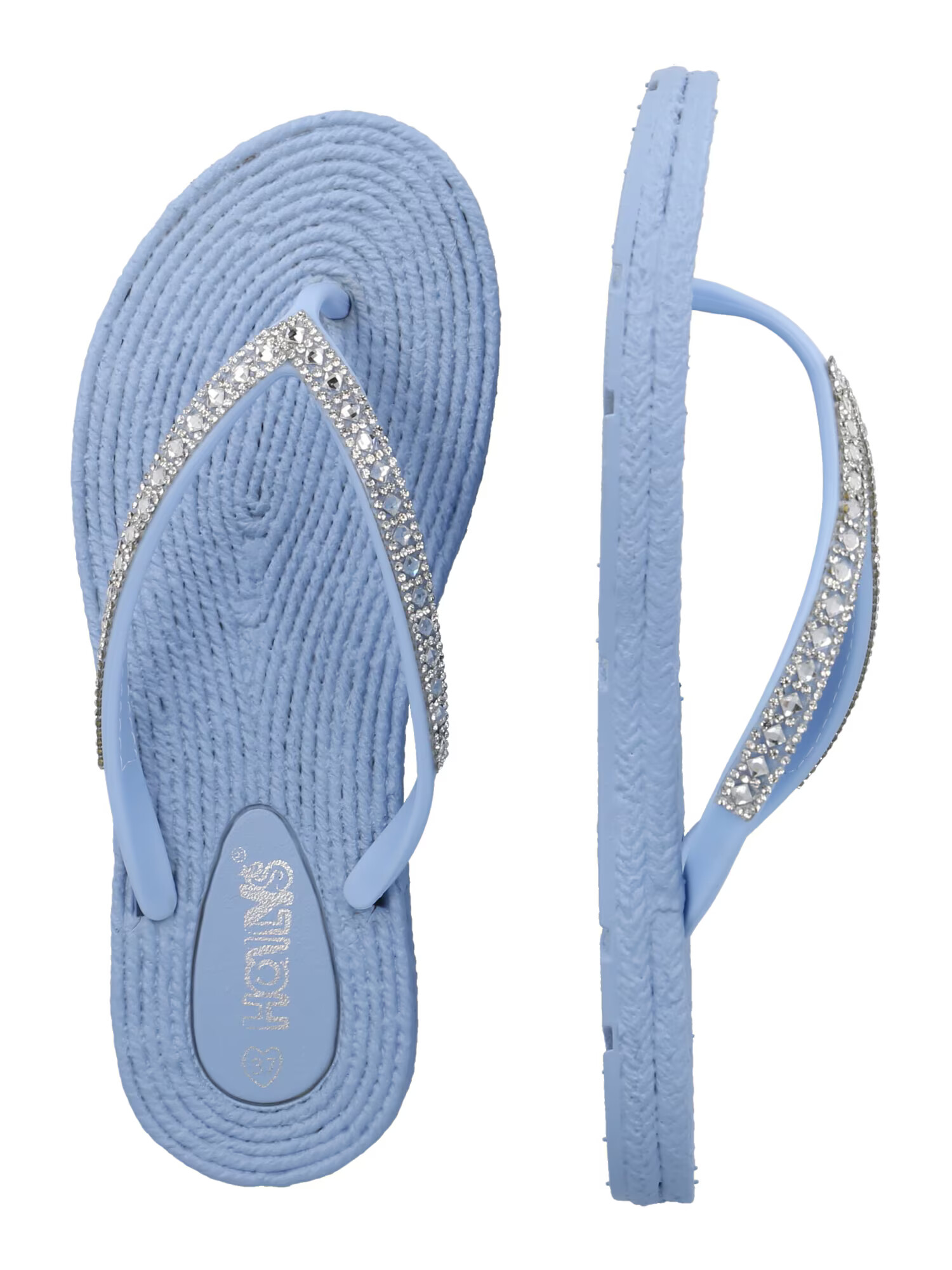 Hailys Flip-flops 'Fili' albastru fumuriu / argintiu - Pled.ro