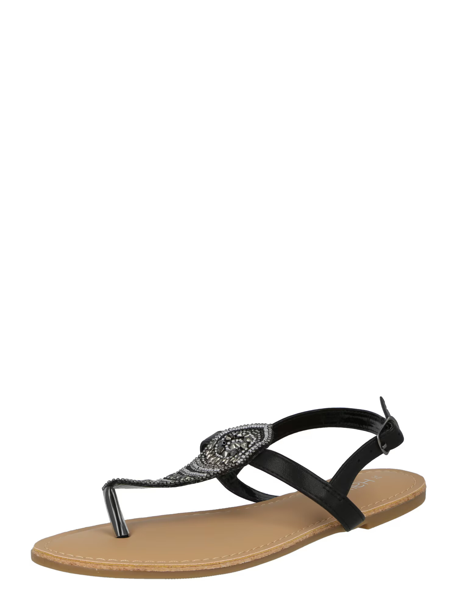 Hailys Flip-flops 'Ivy' negru / argintiu - Pled.ro