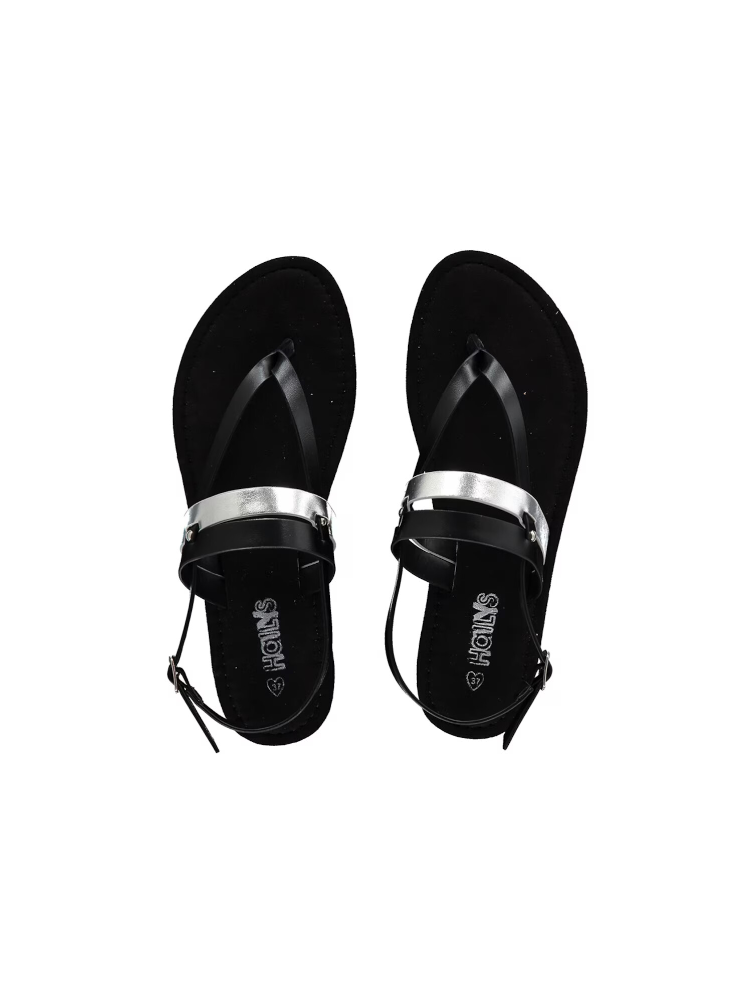 Hailys Flip-flops 'Lotta' auriu / negru - Pled.ro