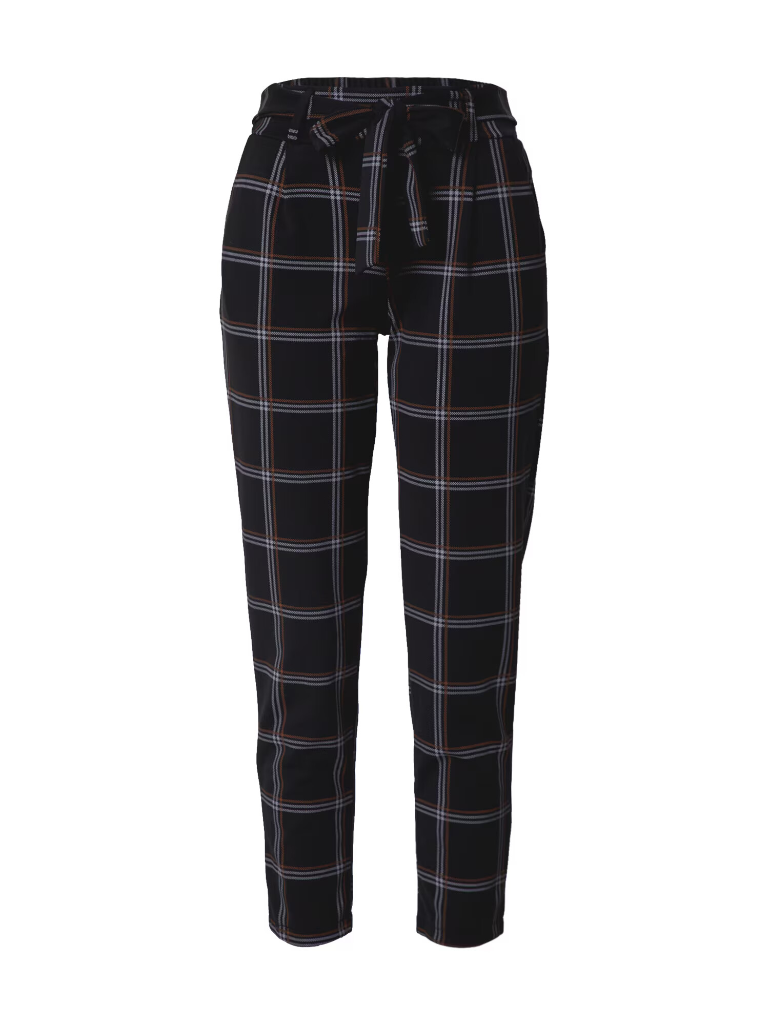 Hailys Pantaloni 'Emilia Check' maro / negru / alb - Pled.ro