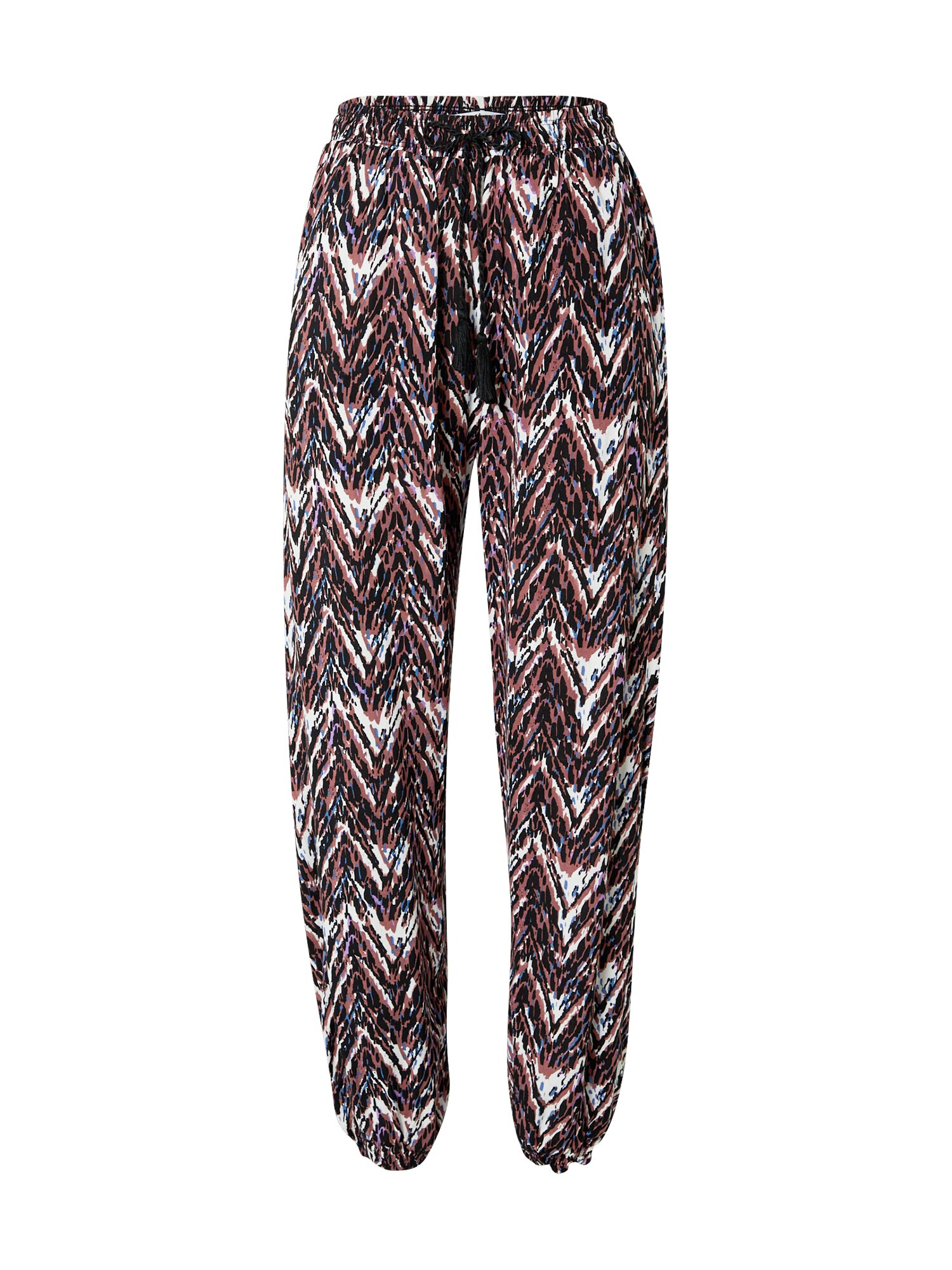 Hailys Pantaloni 'Roxy' albastru fumuriu / maro / negru / alb - Pled.ro