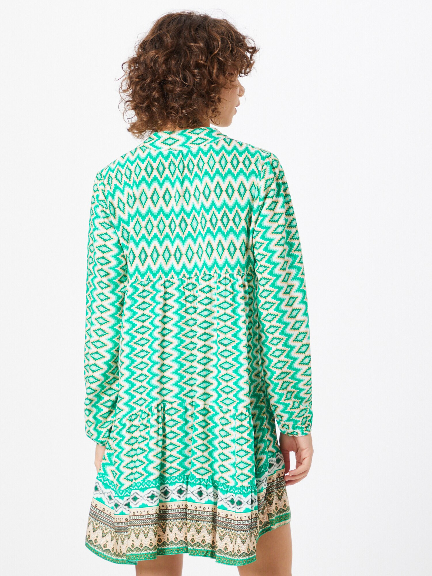 Hailys Rochie 'Ona' bej / verde / negru / alb - Pled.ro