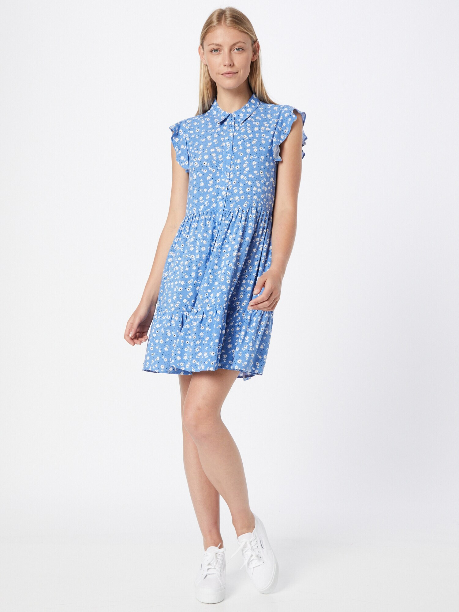 Hailys Rochie tip bluză 'Elisa' bleumarin / albastru deschis / alb - Pled.ro