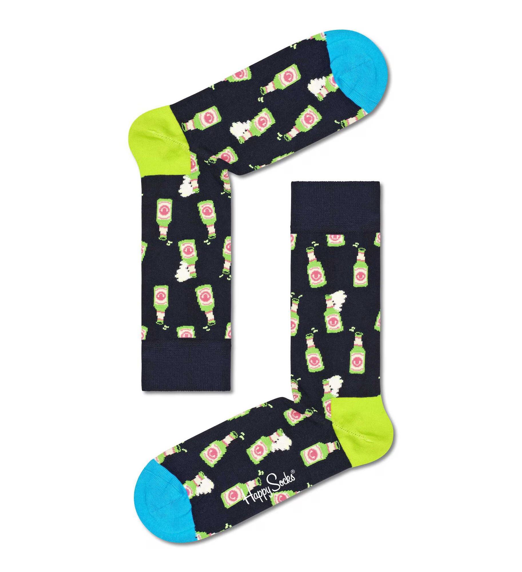 Happy Socks Șosete albastru regal / verde deschis / roz / negru - Pled.ro