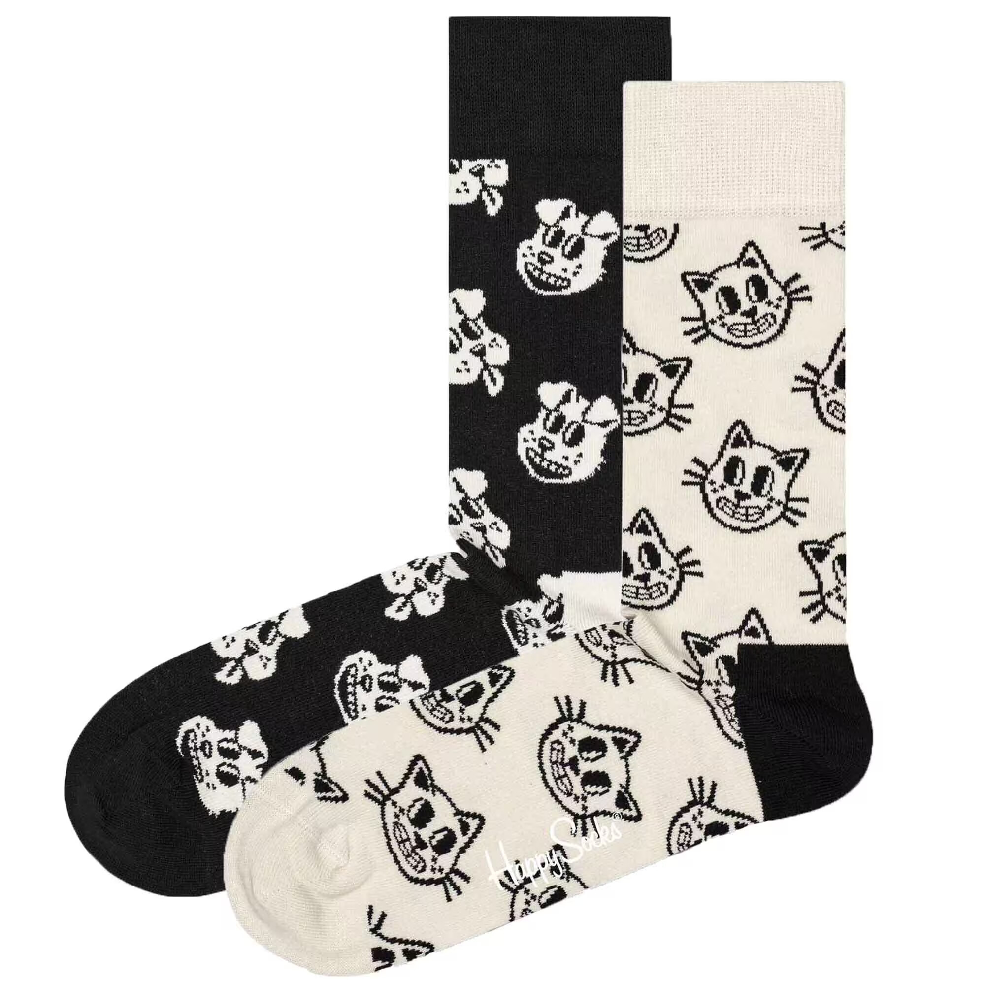 Happy Socks Șosete 'Pets' negru / alb - Pled.ro