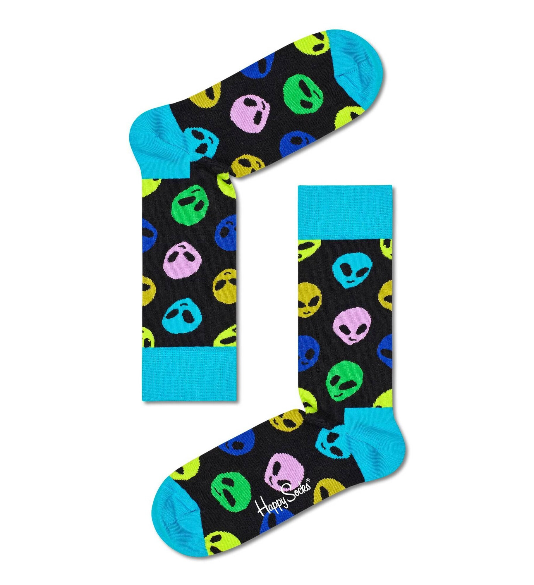 Happy Socks Șosete verde jad / verde neon / lila / negru - Pled.ro