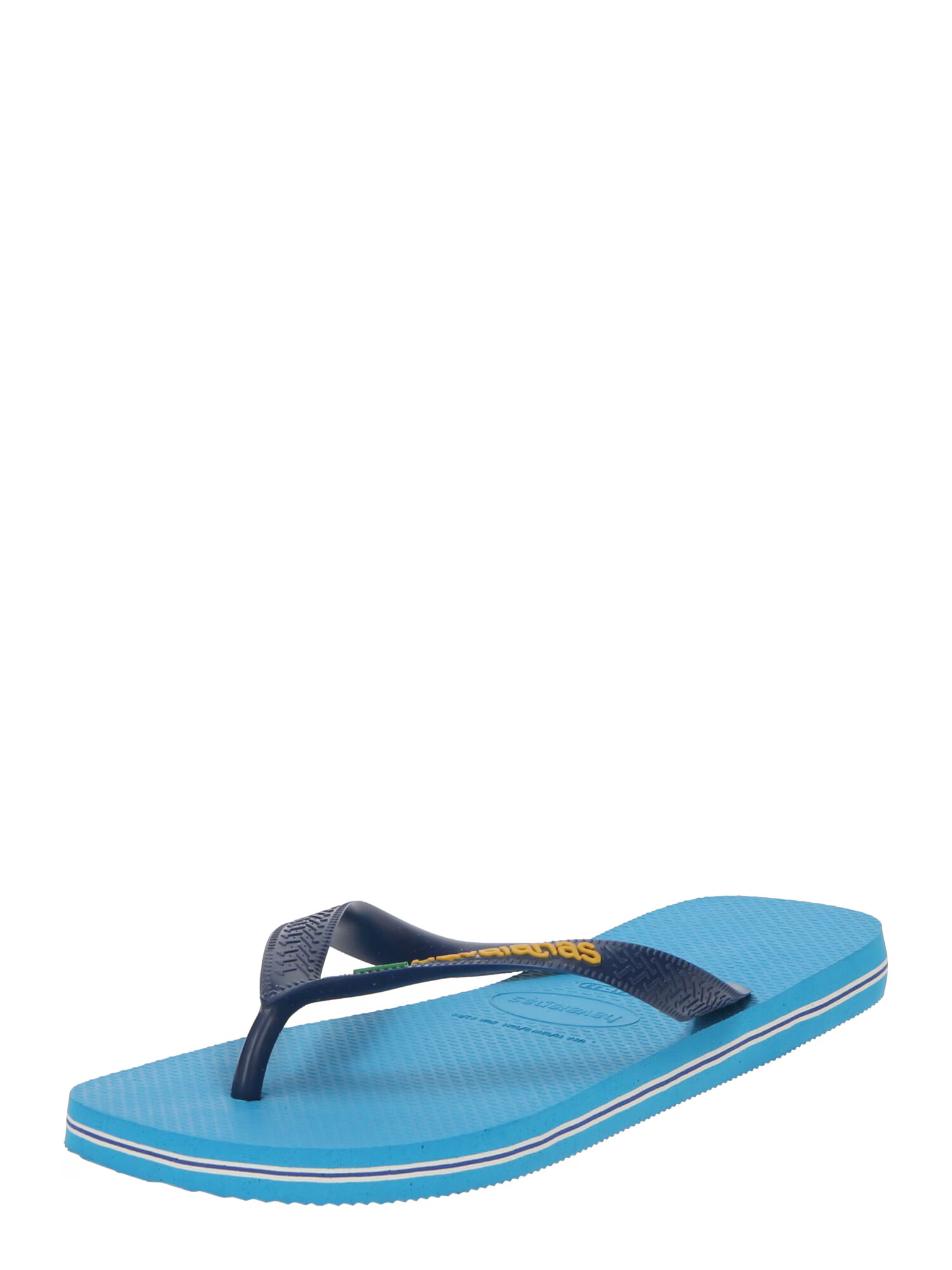 HAVAIANAS Flip-flops 'BRASIL' bleumarin / azur / galben închis / verde iarbă - Pled.ro