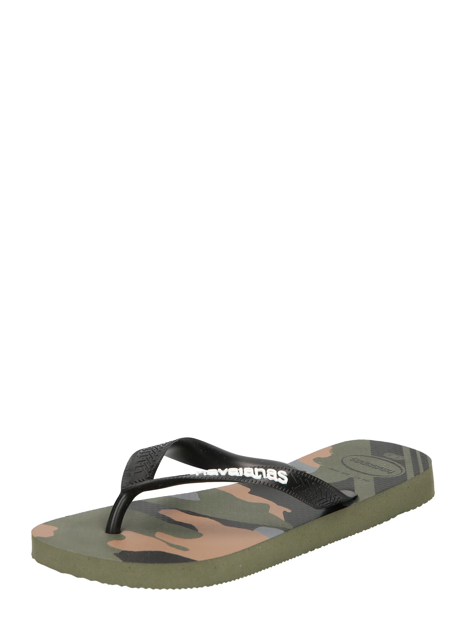 HAVAIANAS Flip-flops 'HAV. TOP CAMU' verde închis / negru / alb - Pled.ro