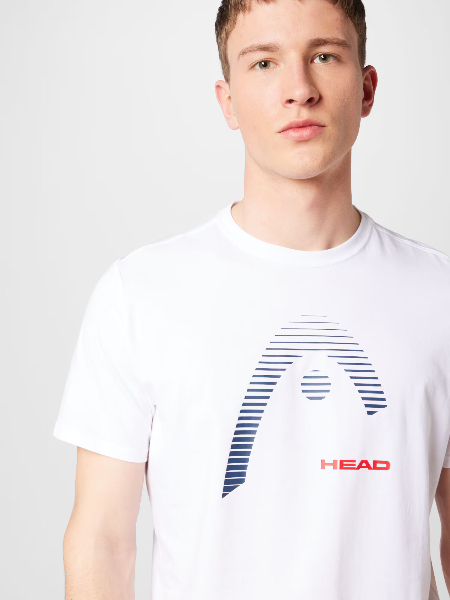 HEAD Tricou funcțional 'CLUB CARL' gri argintiu / gri închis / roșu / alb - Pled.ro