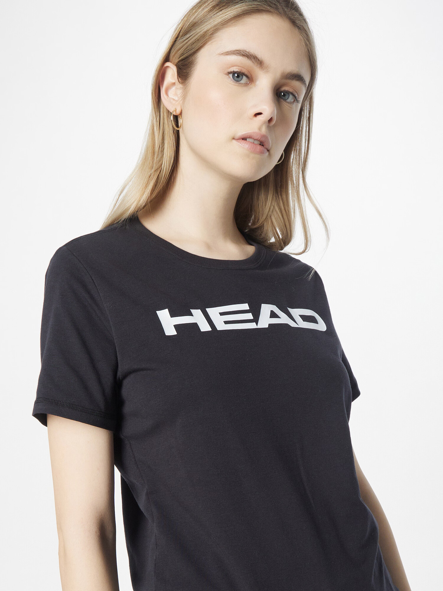 HEAD Tricou funcțional negru / alb - Pled.ro