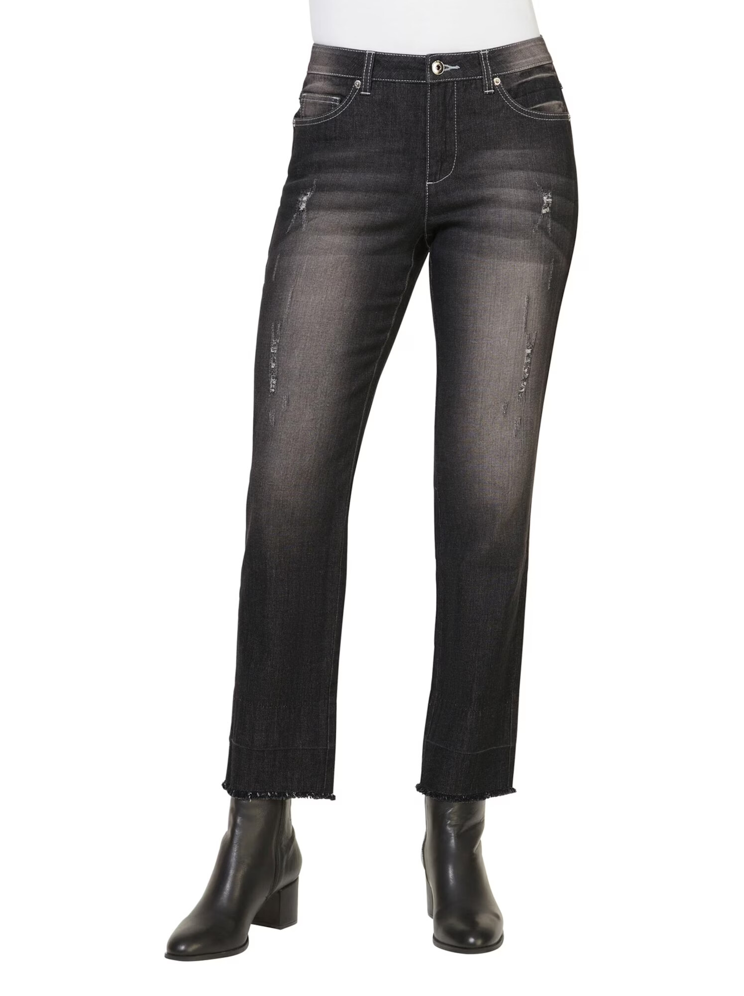 Linea Tesini by heine Jeans gri denim - Pled.ro