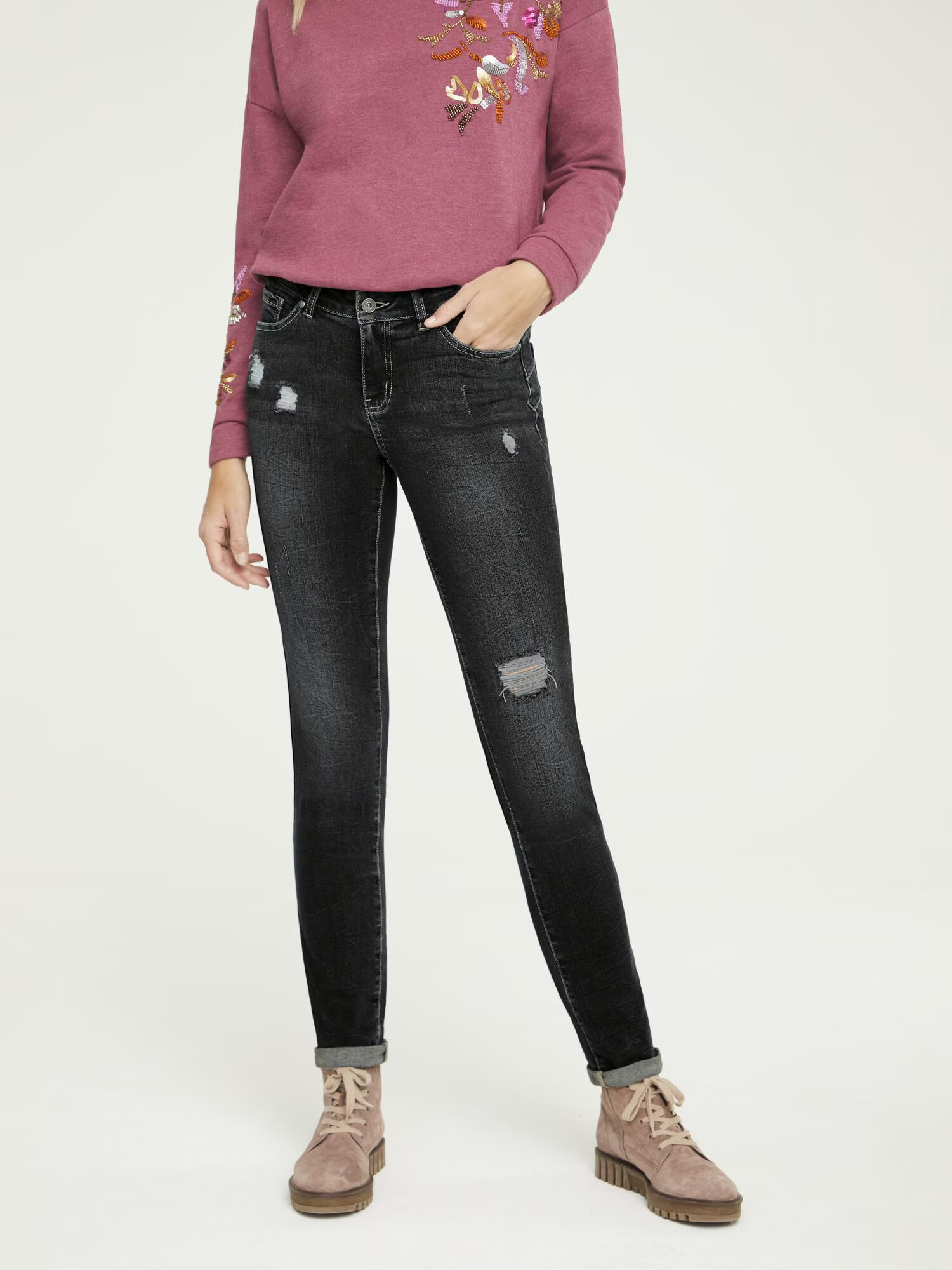 heine Jeans negru denim - Pled.ro