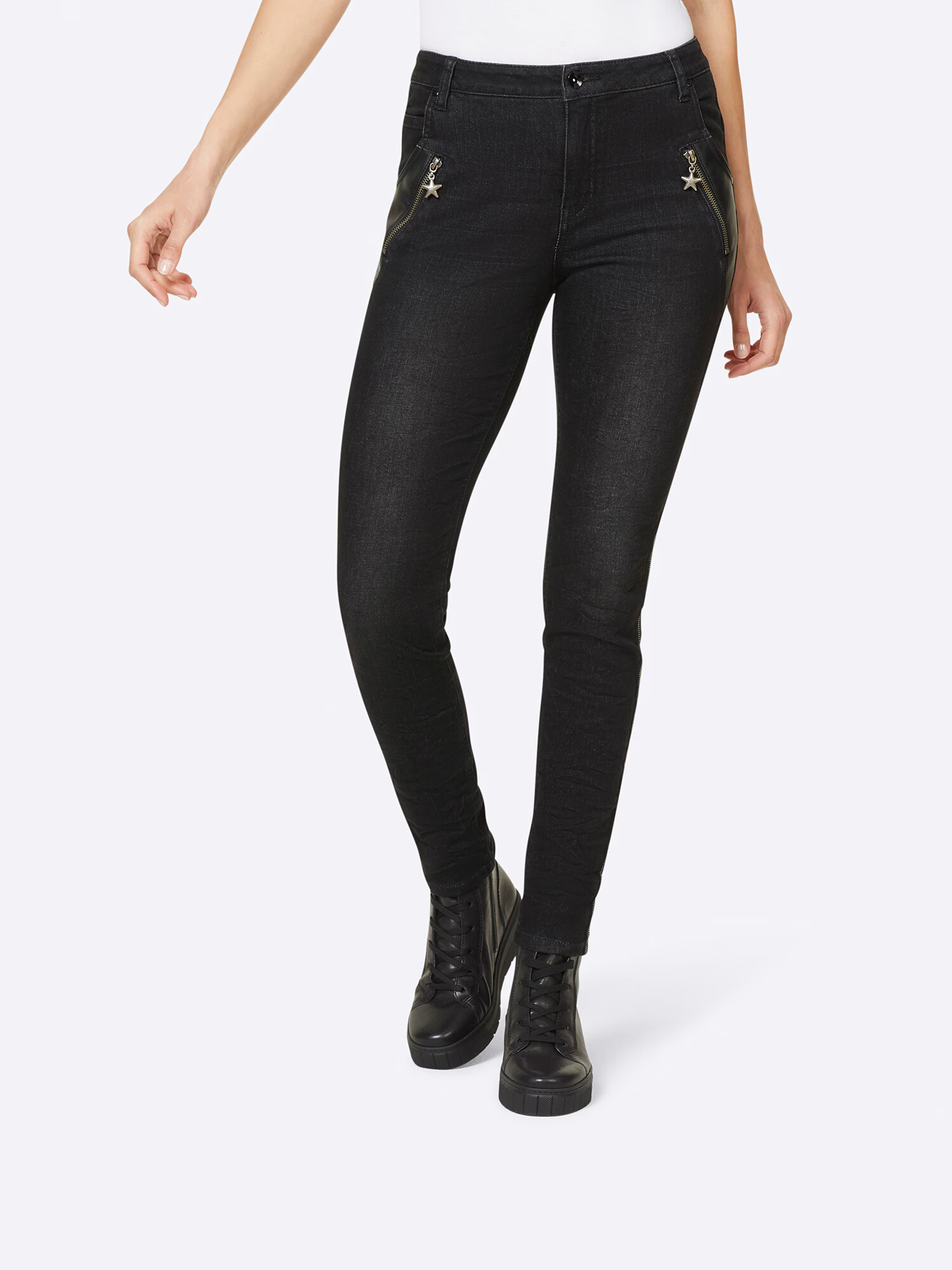 heine Jeans negru denim - Pled.ro