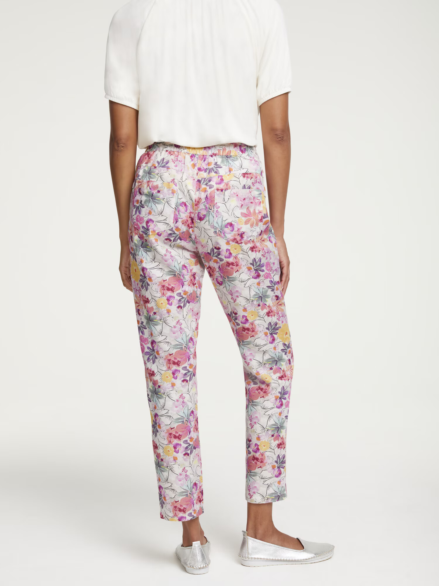 heine Pantaloni roz / alb - Pled.ro