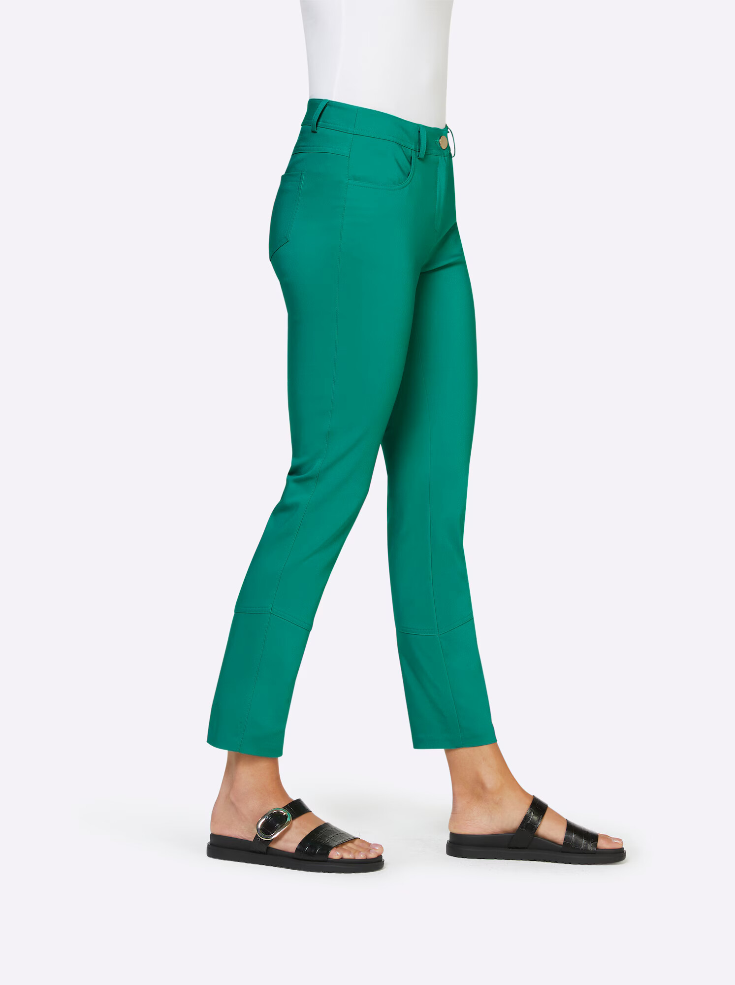 heine Pantaloni verde jad - Pled.ro