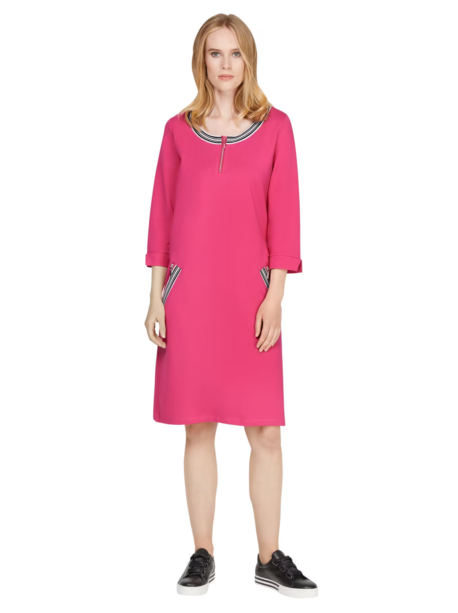 heine Rochie fucsia / negru / alb - Pled.ro