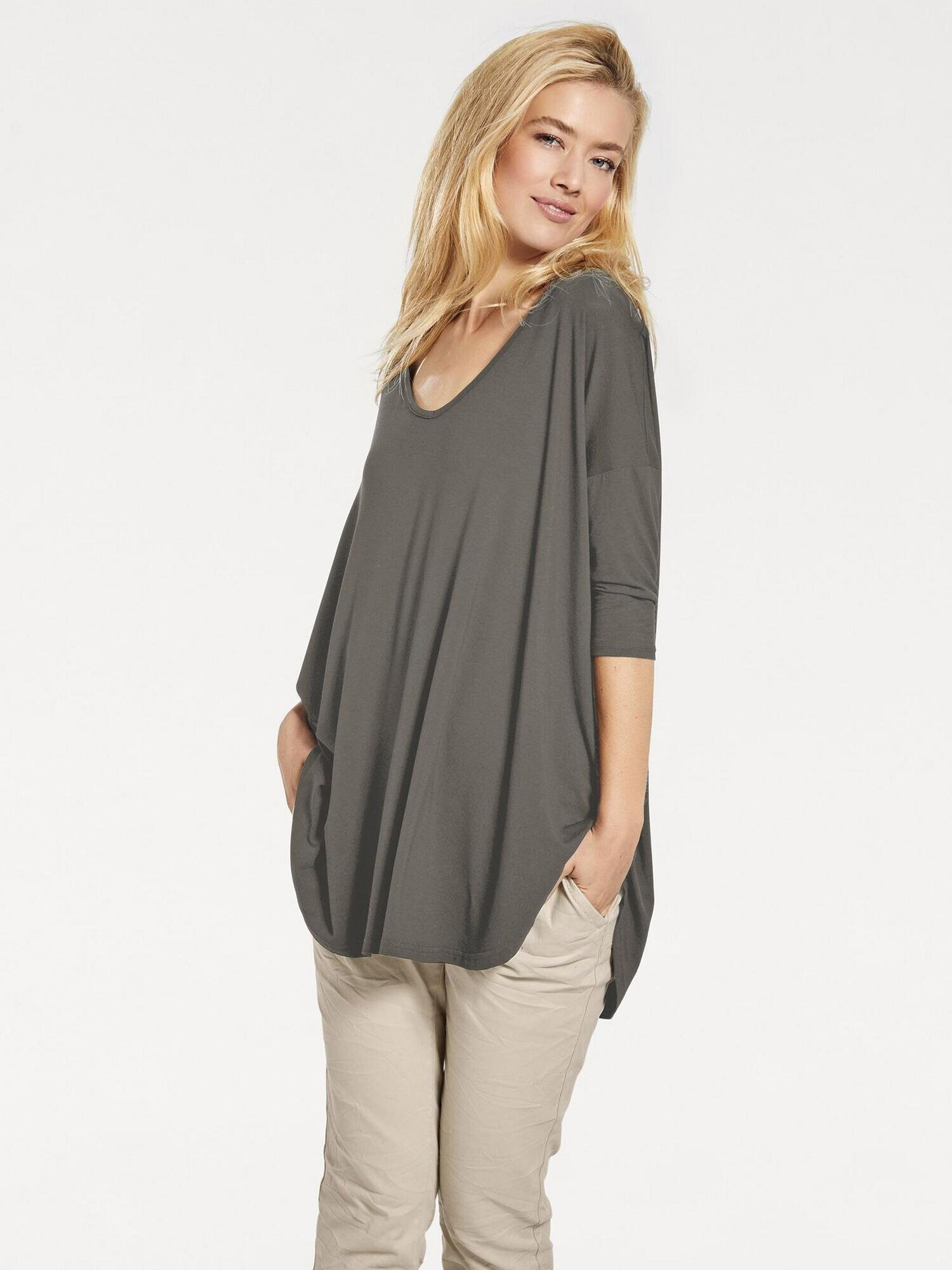 heine Tricou supradimensional gri taupe - Pled.ro