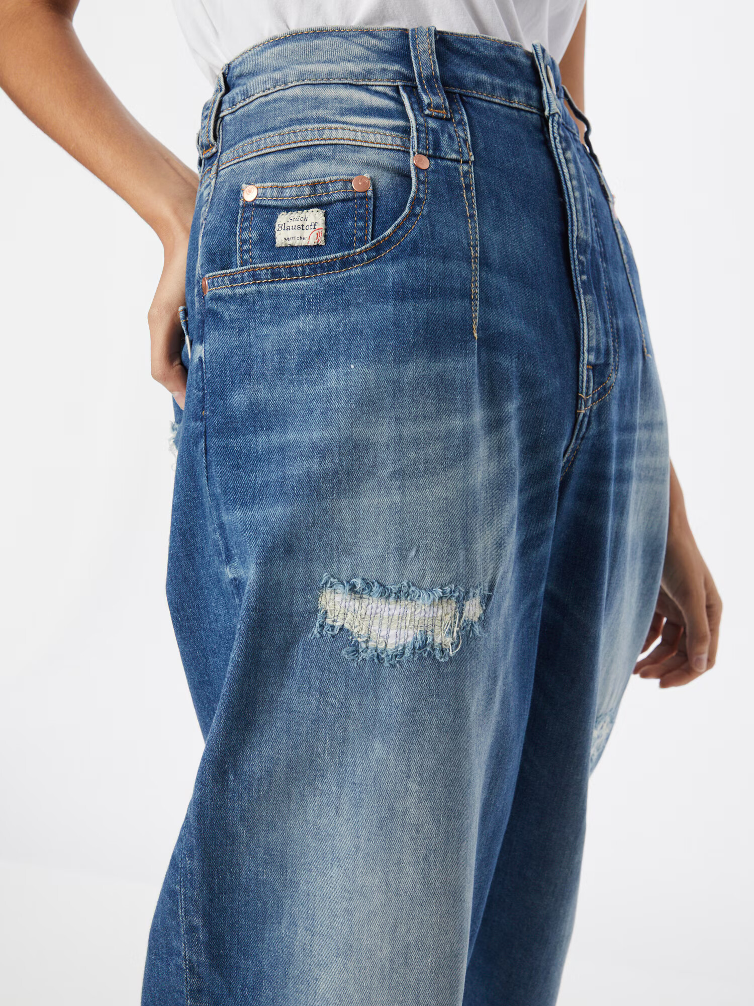 Herrlicher Jeans albastru denim - Pled.ro