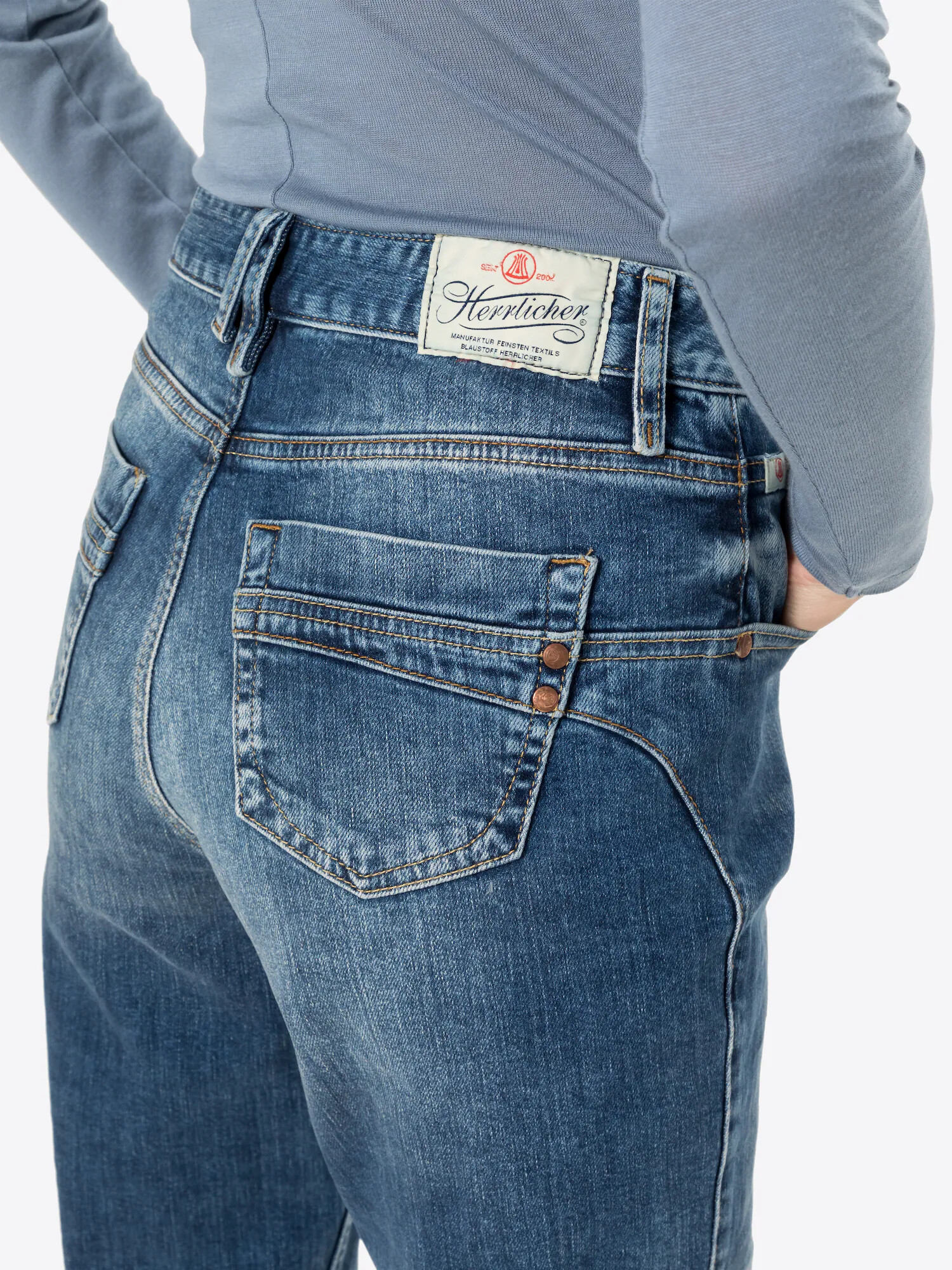 Herrlicher Jeans albastru denim - Pled.ro