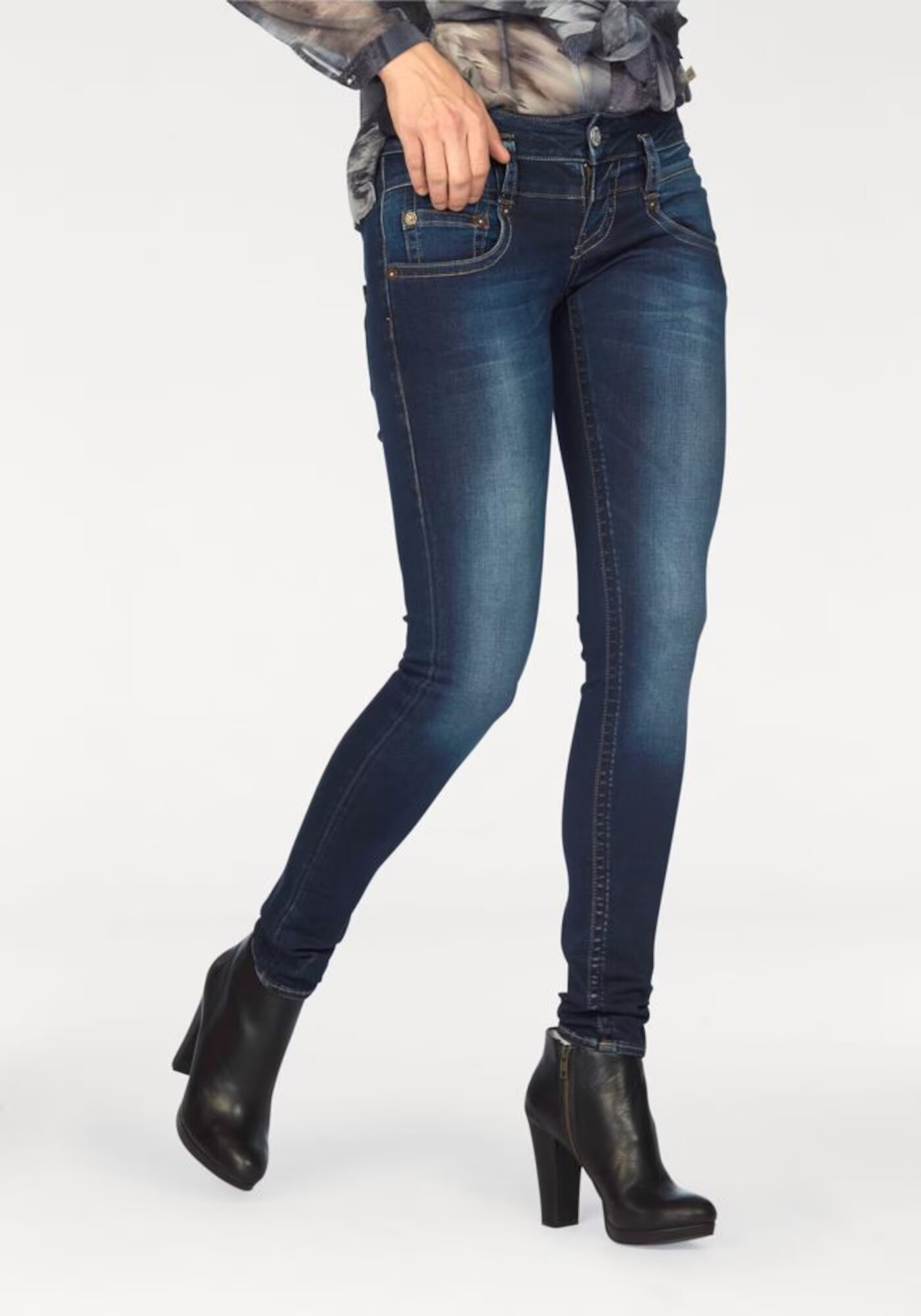 Herrlicher Jeans albastru denim - Pled.ro